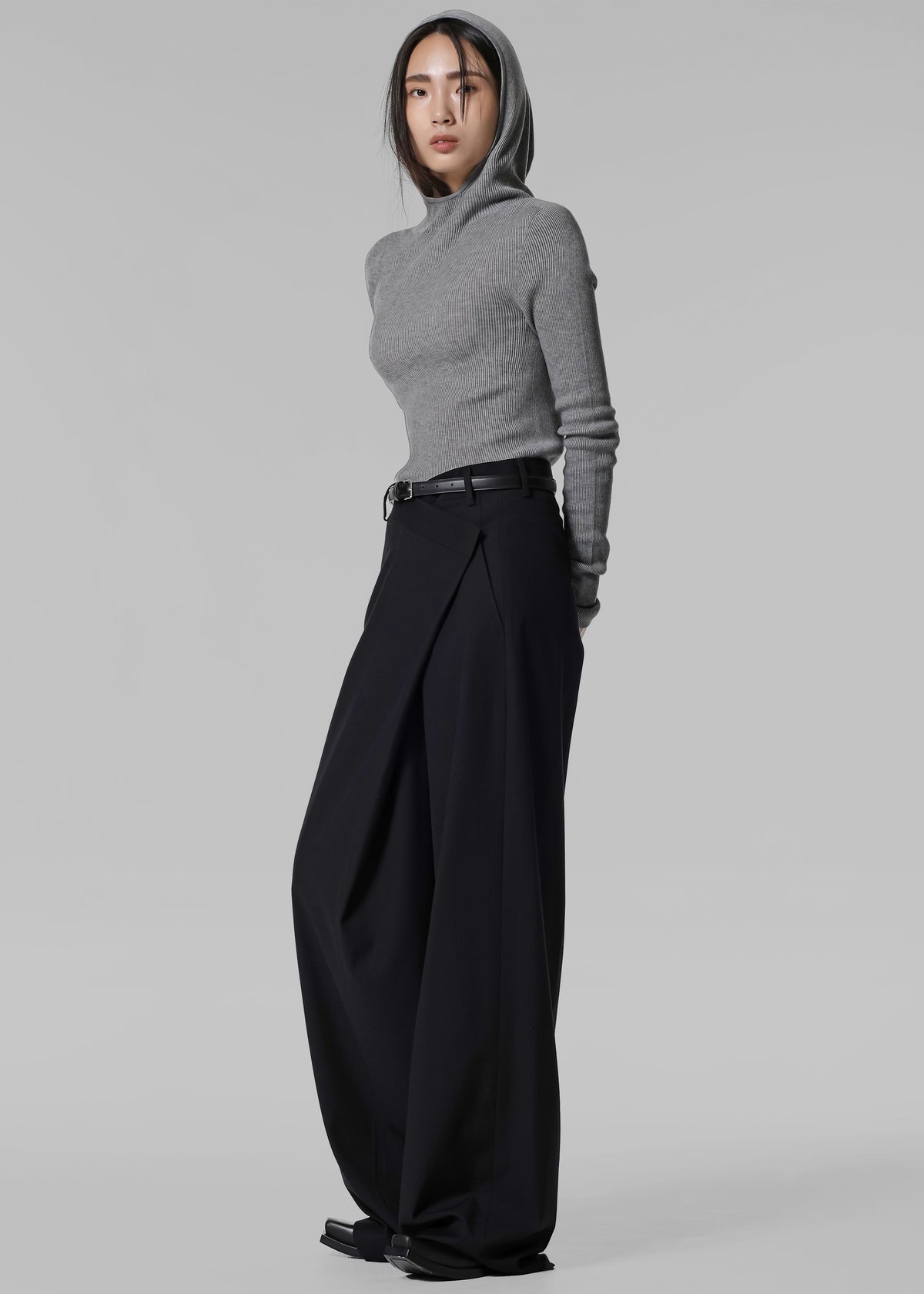 Danae Hooded Knit Top - Grey β view 11 of 14