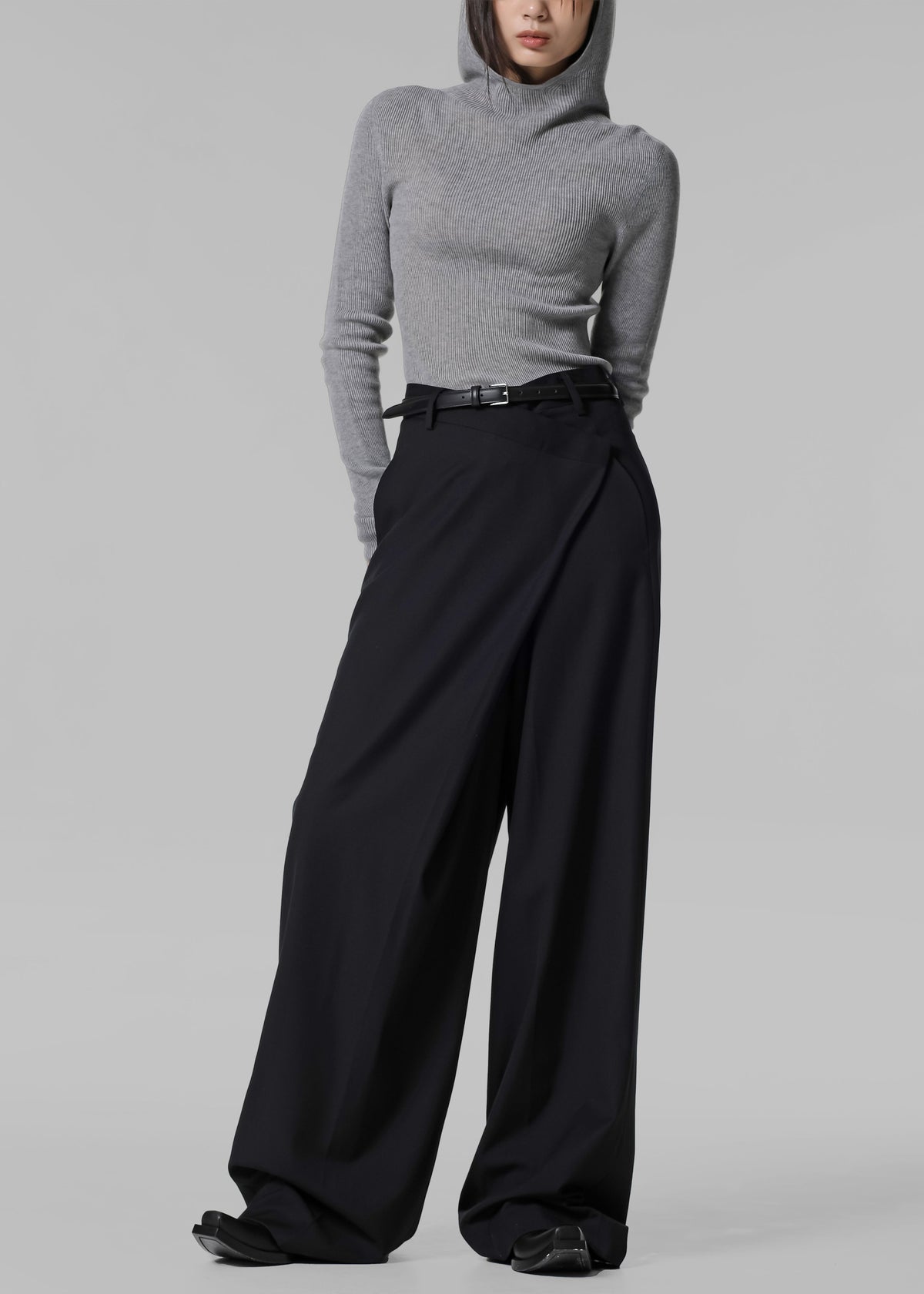 Danae Hooded Knit Top - Grey β view 12 of 14