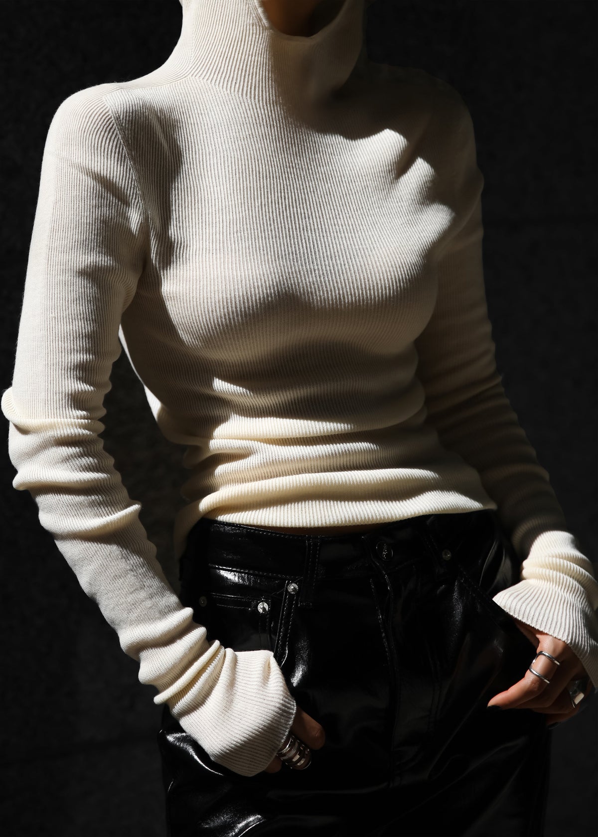 Danae Hooded Knit Top - Off White β view 3 of 8