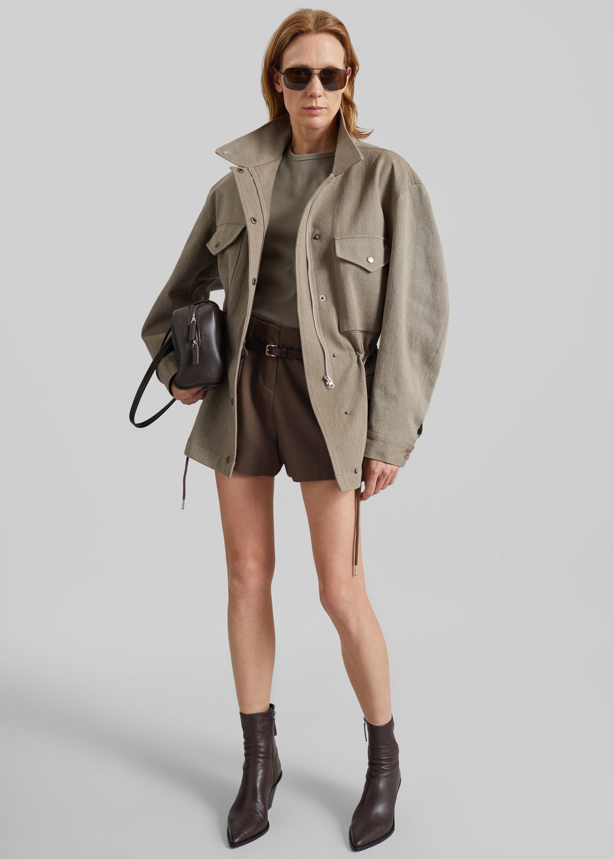 Danto Drawstring Utility Jacket - Light Brown β view 3 of 7