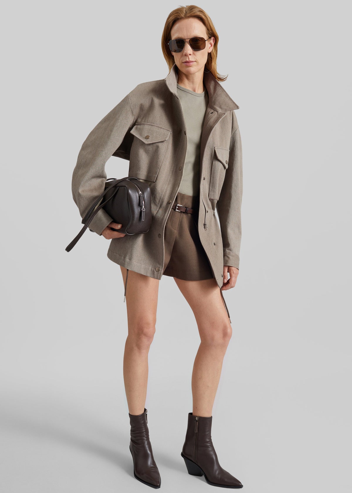 Danto Drawstring Utility Jacket - Light Brown β view 1 of 7