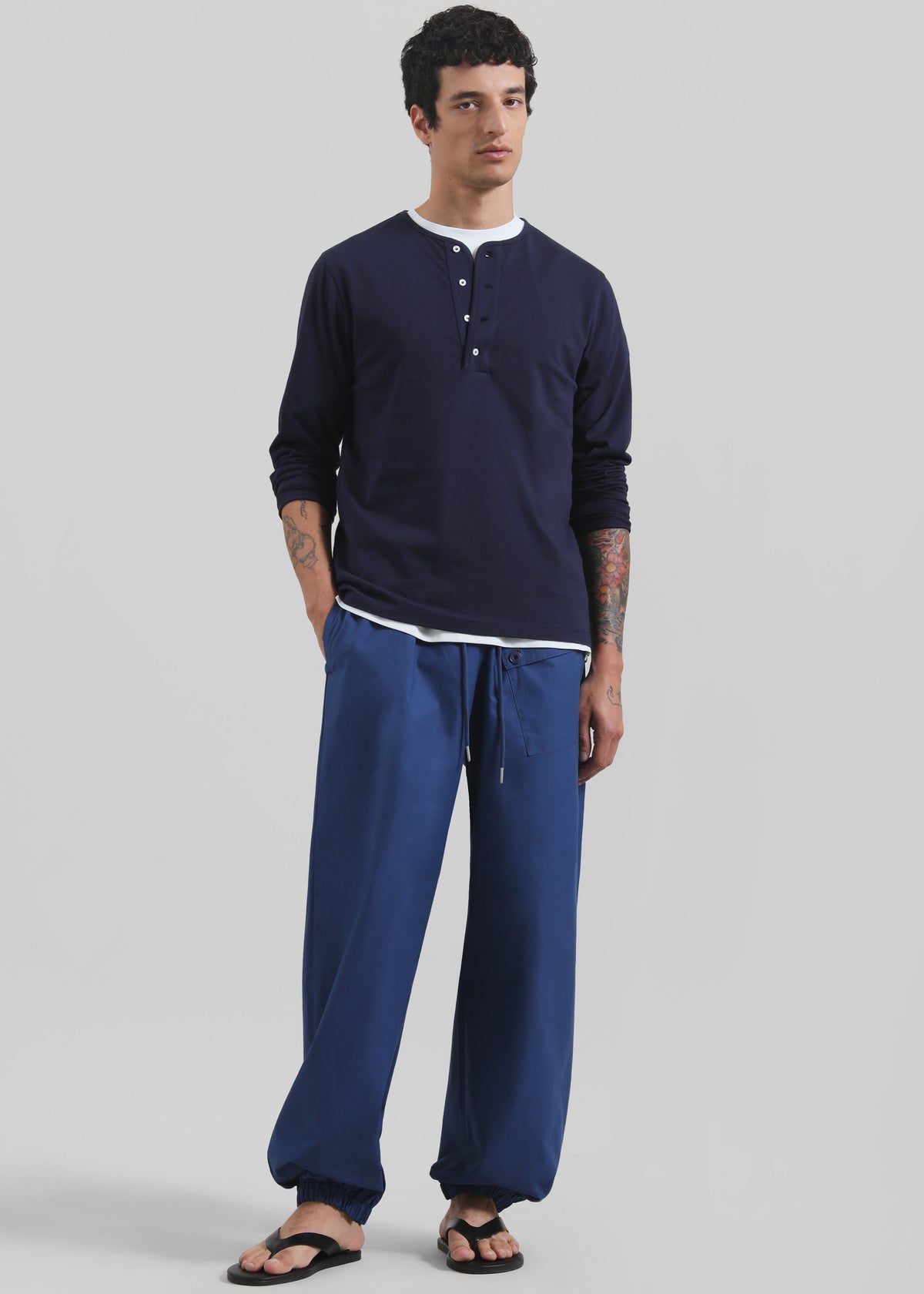 Darien Cotton Joggers - Cobalt β view 5 of 7