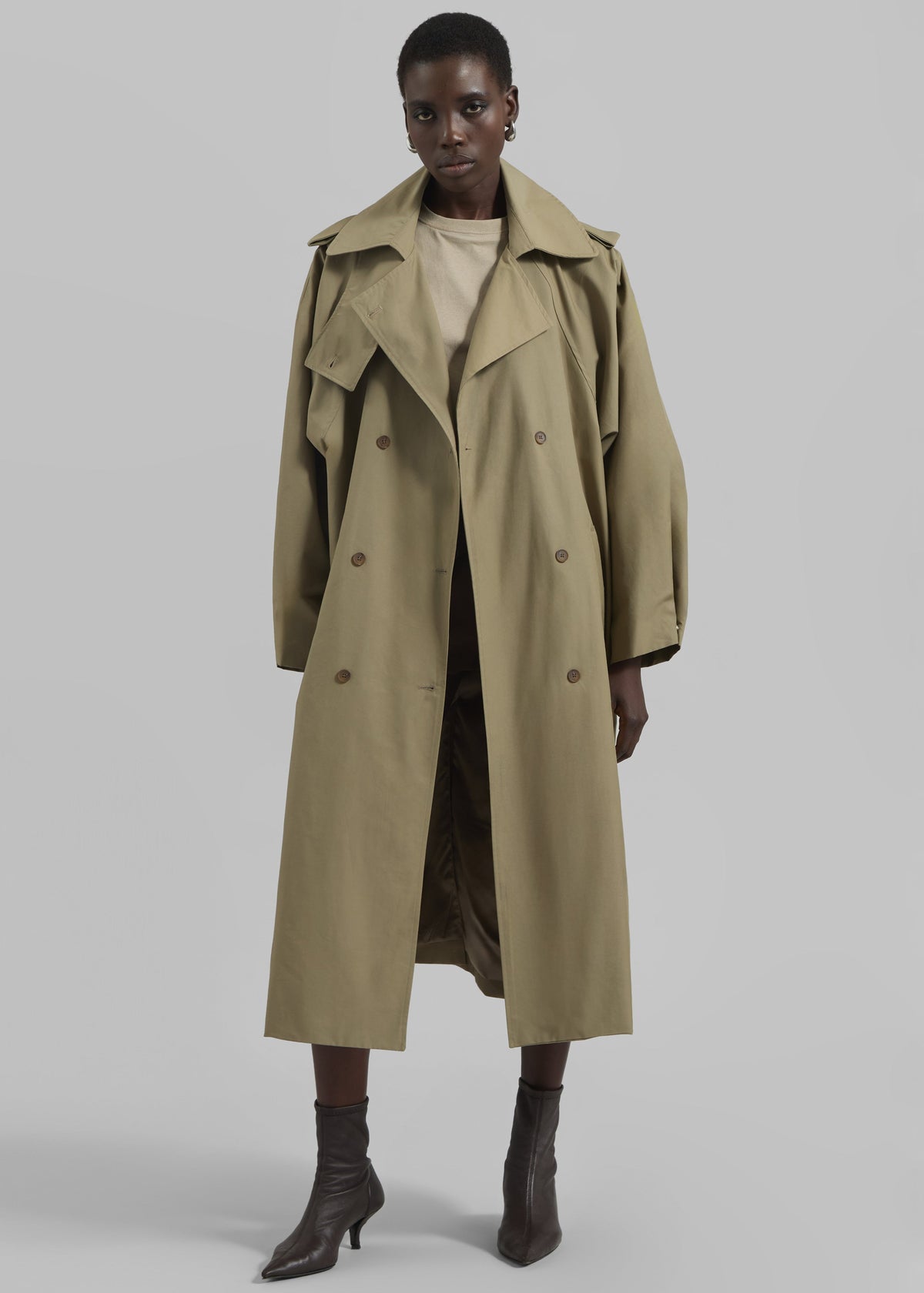 Davos Trench Coat - Pale Olive β view 5 of 8