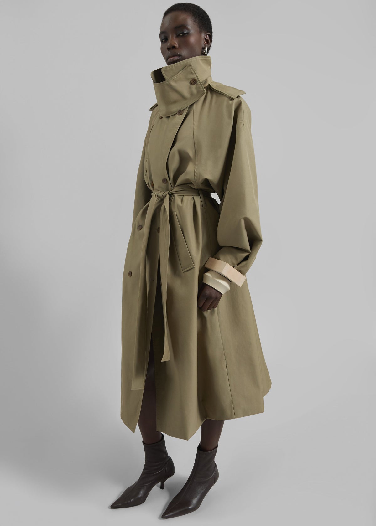 Davos Trench Coat - Pale Olive β view 3 of 8