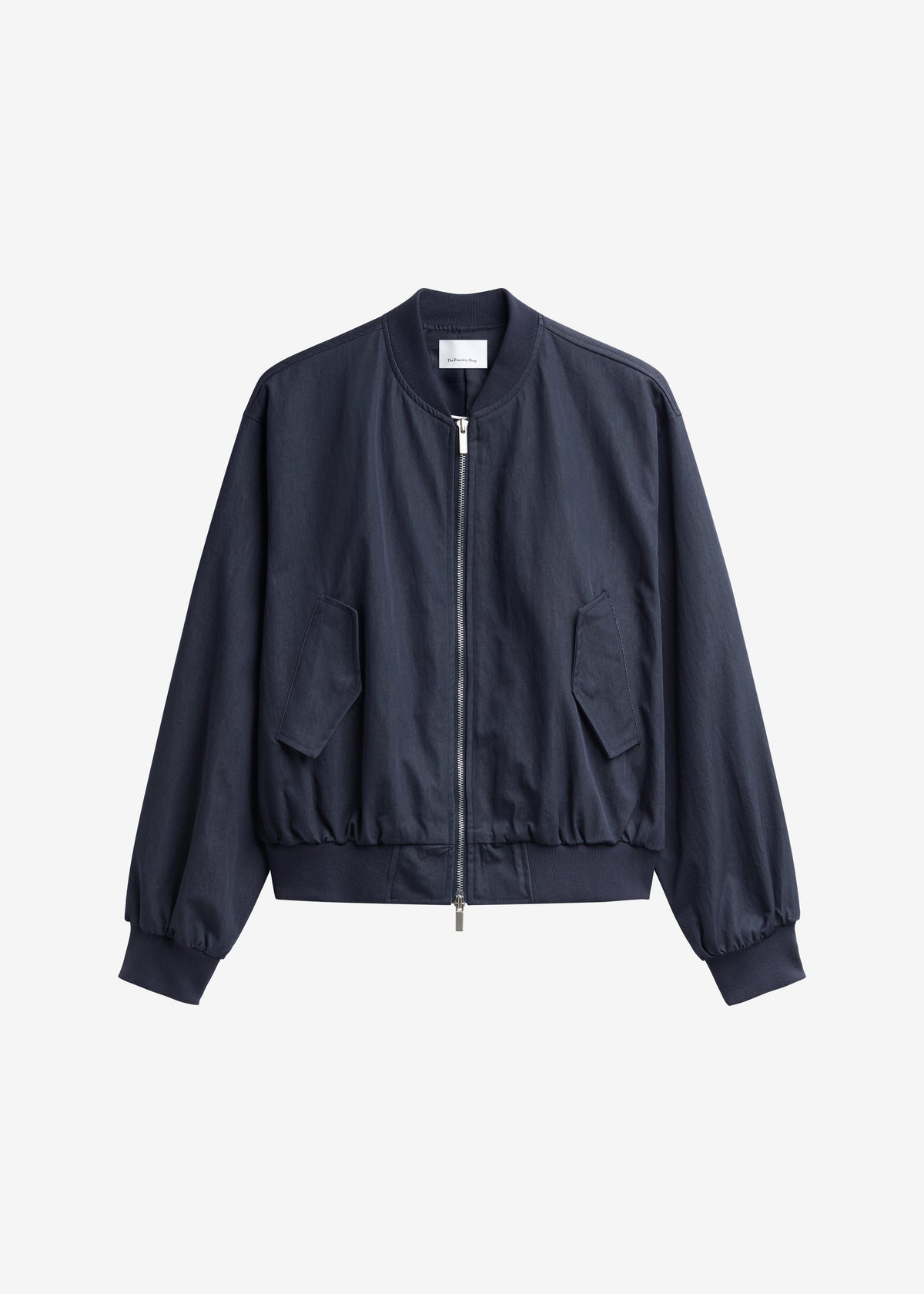 Davron Denim Effect Bomber Jacket - Dark Navy β view 8 of 8