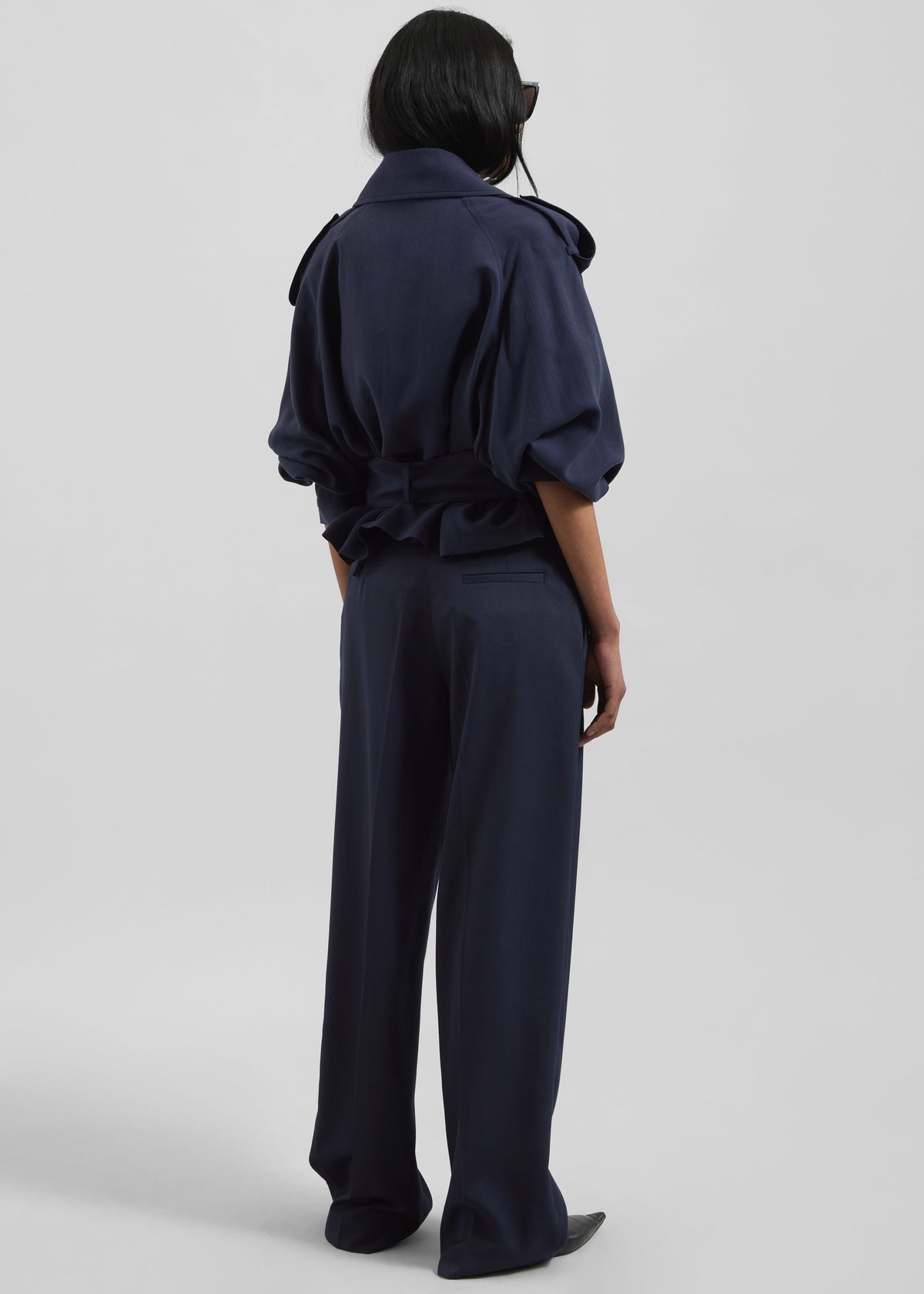 Daytona Pleated Trousers - Navy β view 7 of 8