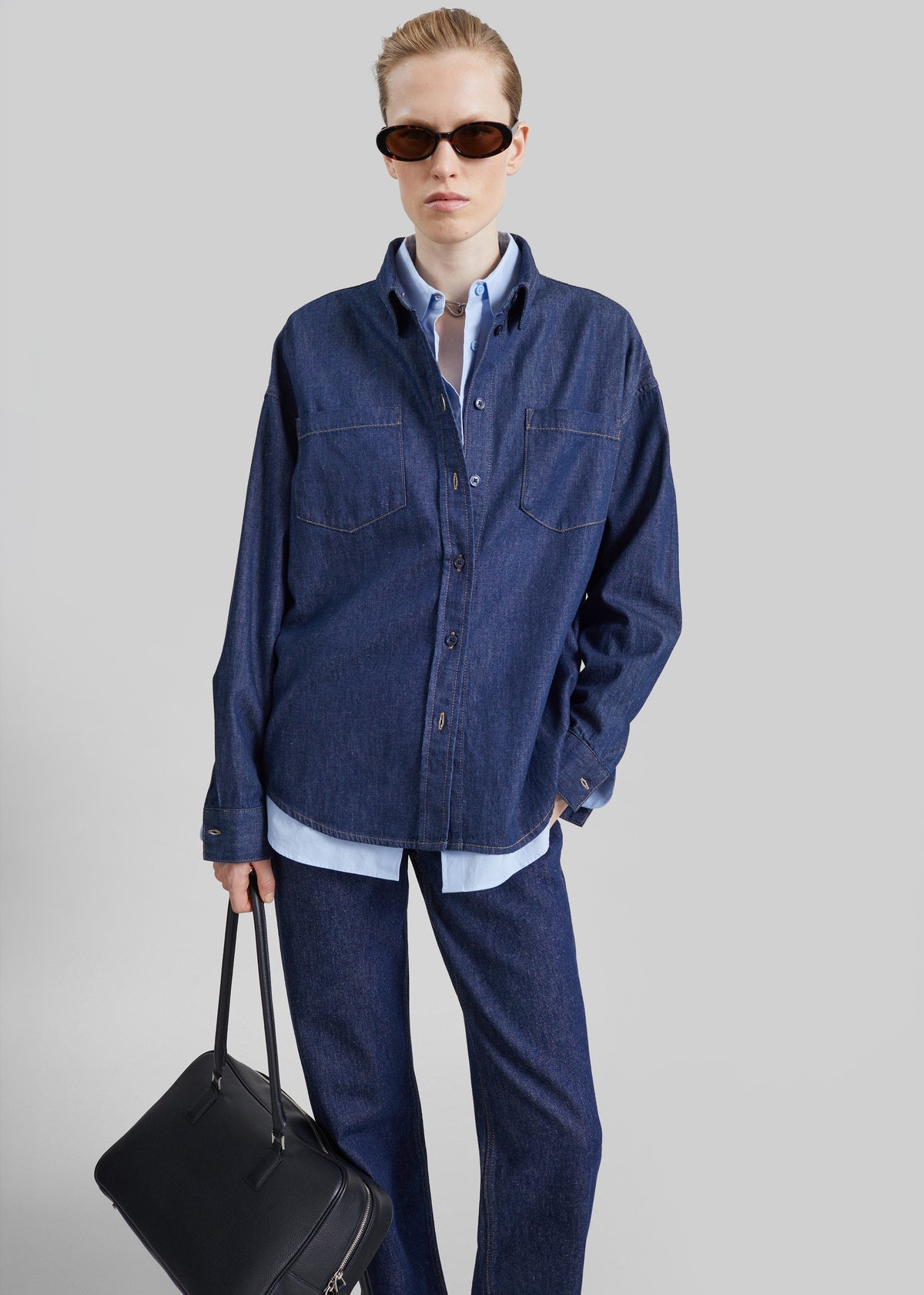 Deira Denim Shirt - Dark Wash – view 1 of 9