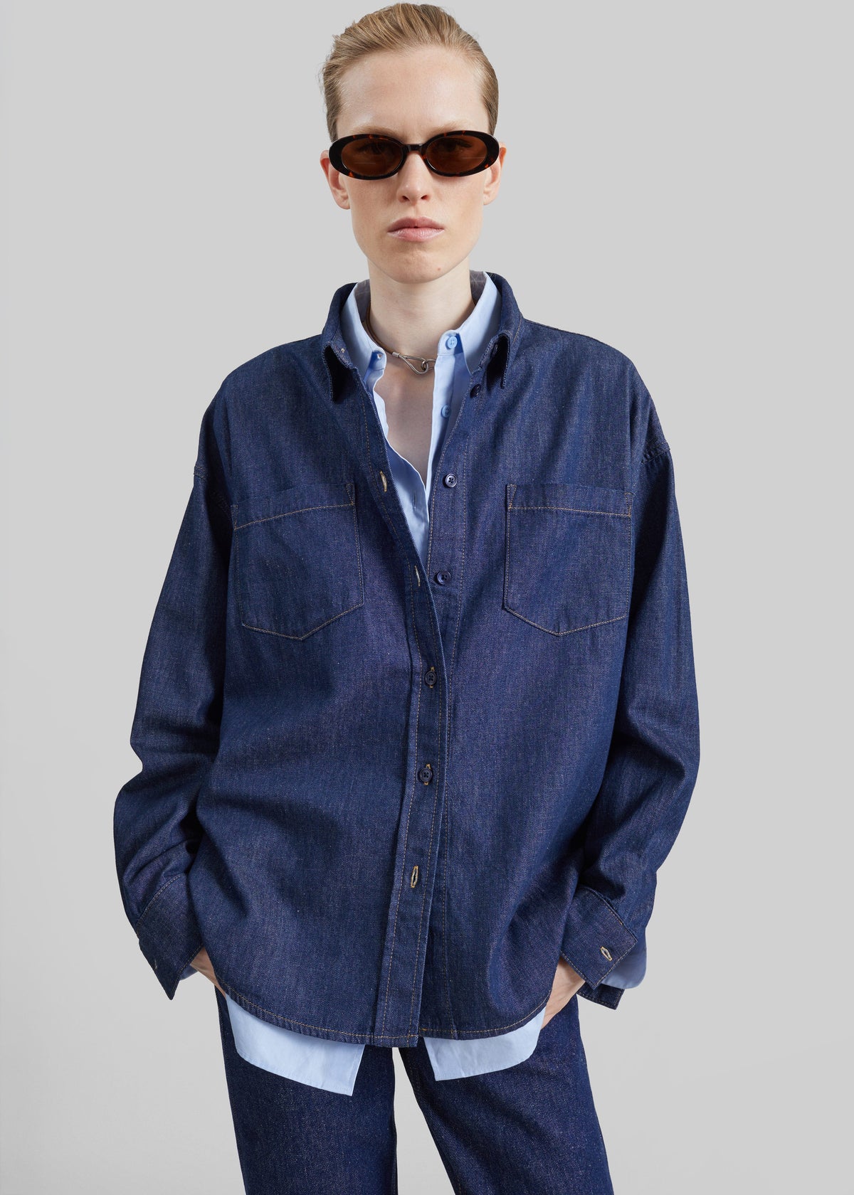 Deira Denim Shirt - Dark Wash – view 7 of 9