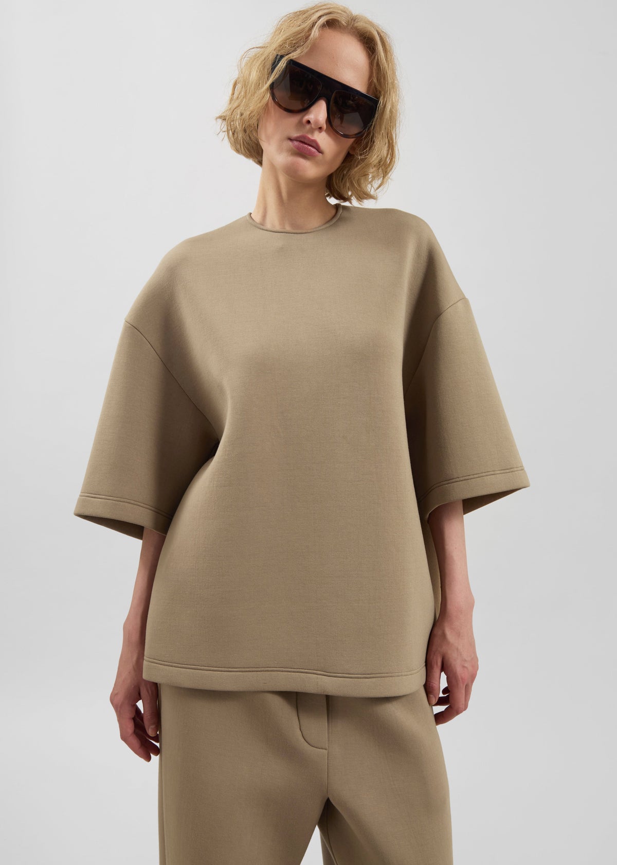 Delancey Neoprene Tee - Camel β view 1 of 8