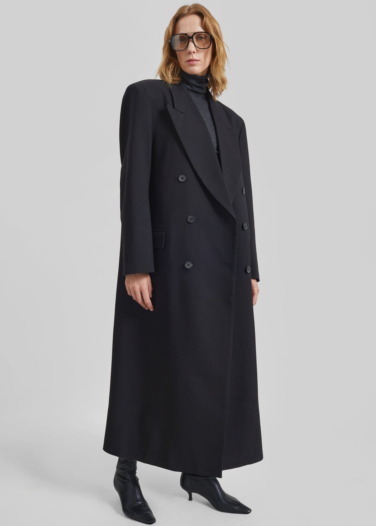Delphina Long Coat - Black β view 4 of 5