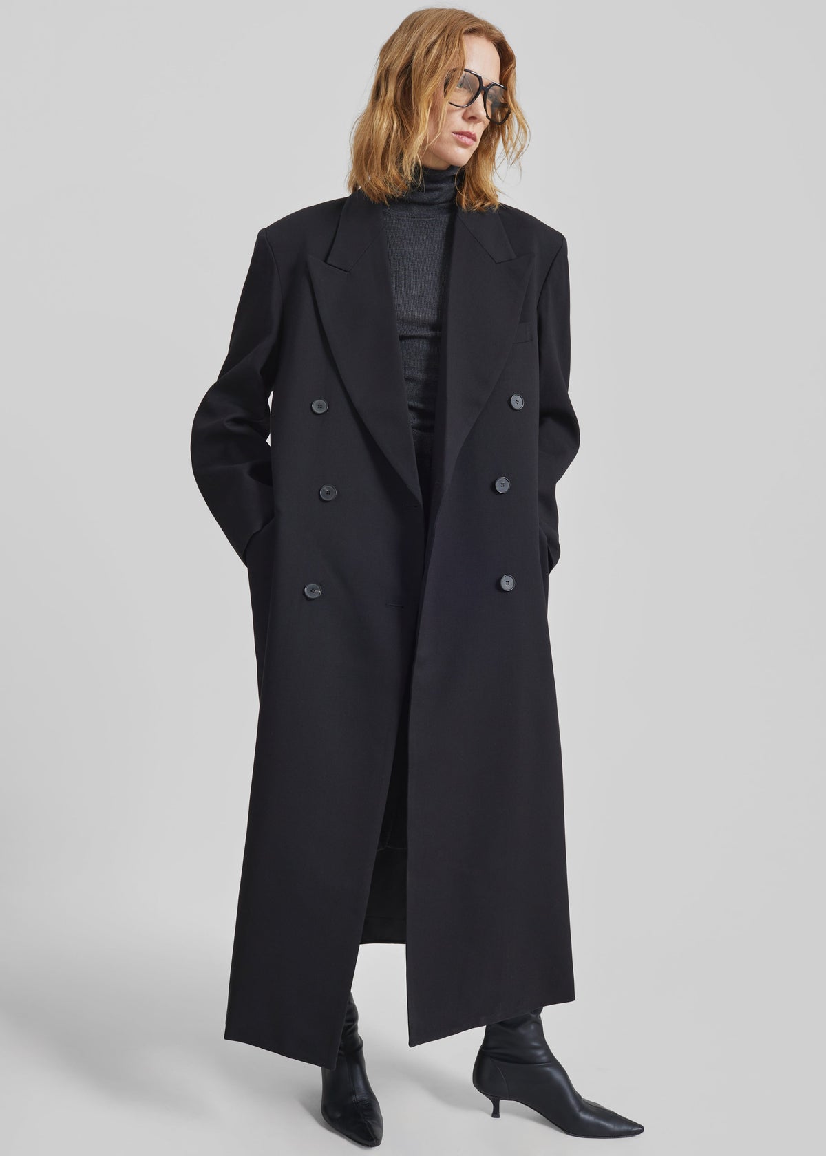 Delphina Long Coat - Black β view 2 of 5