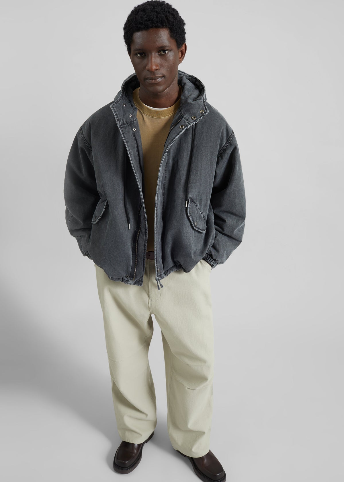 Delvin Padded Jacket - Charcoal β view 1 of 9