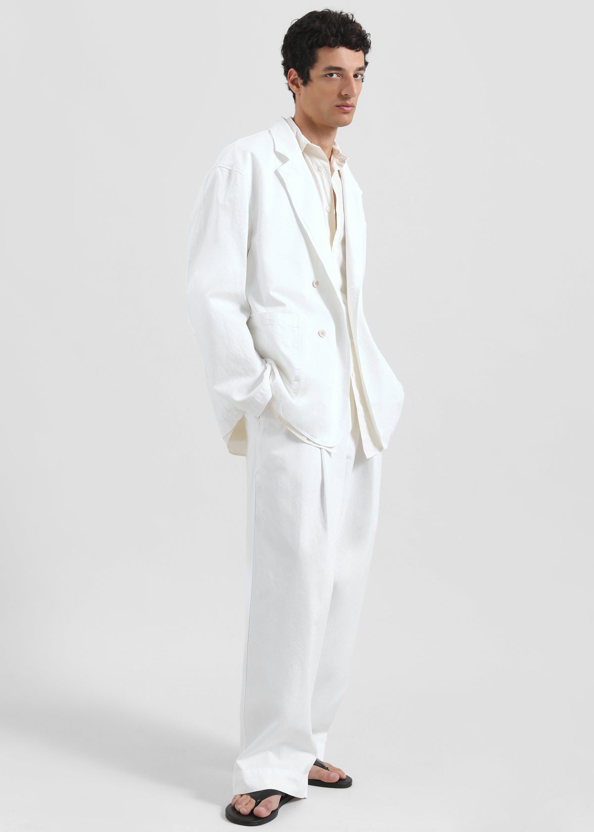 Denaye Cotton Blazer - White β view 2 of 9
