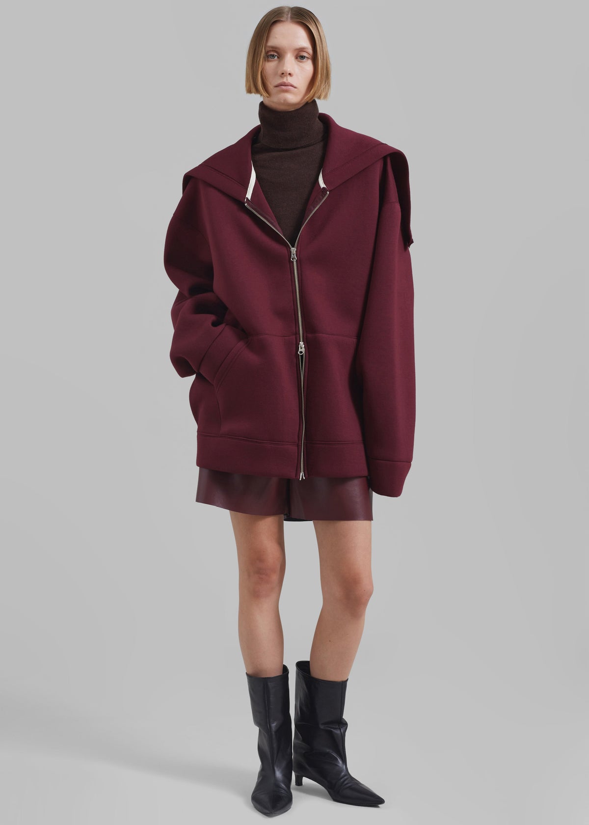 Denton Oversized Hoodie - Burgundy β view 7 of 9