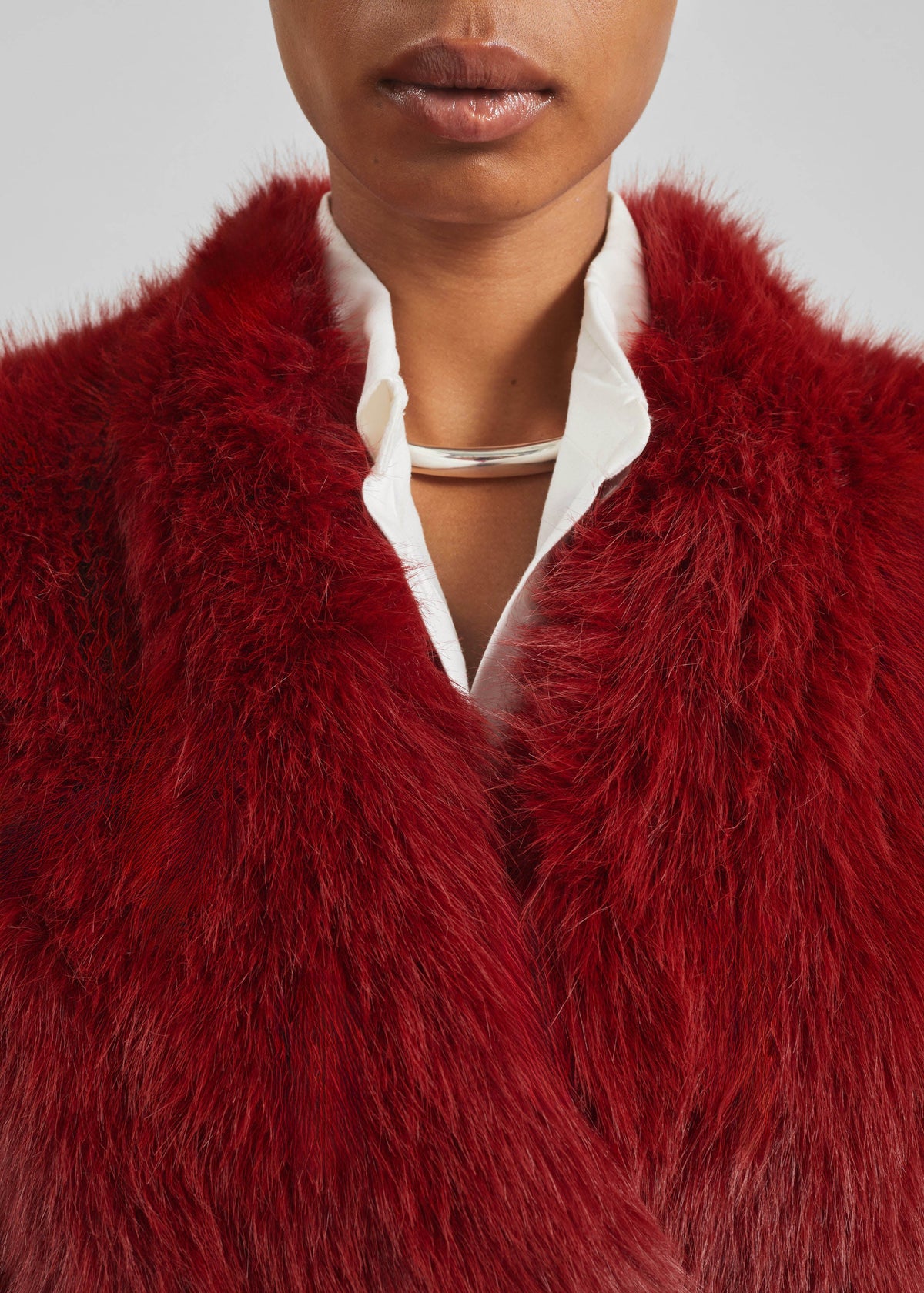 Destiny Padded Faux Fur Coat - Red β view 8 of 11