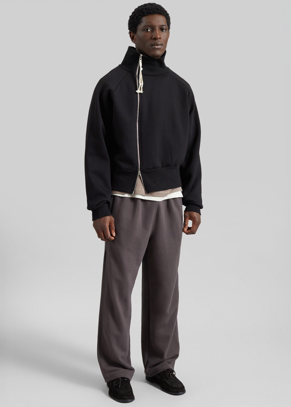 Dexter Off-Center Zip Jacket - Black β view 3 of 9