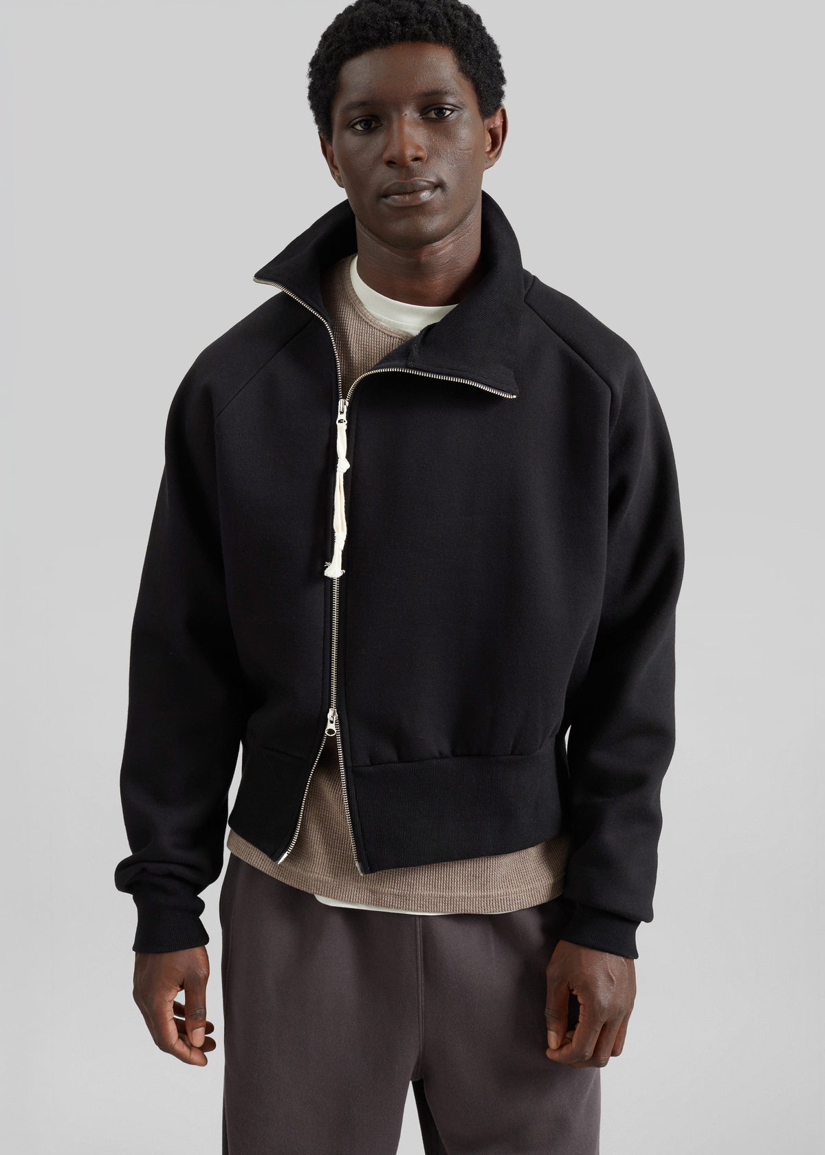 Dexter Off-Center Zip Jacket - Black β view 4 of 9
