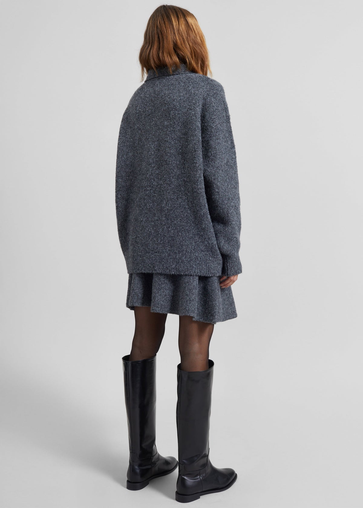 Dienne Knit Mini Skirt - Grey β view 7 of 8