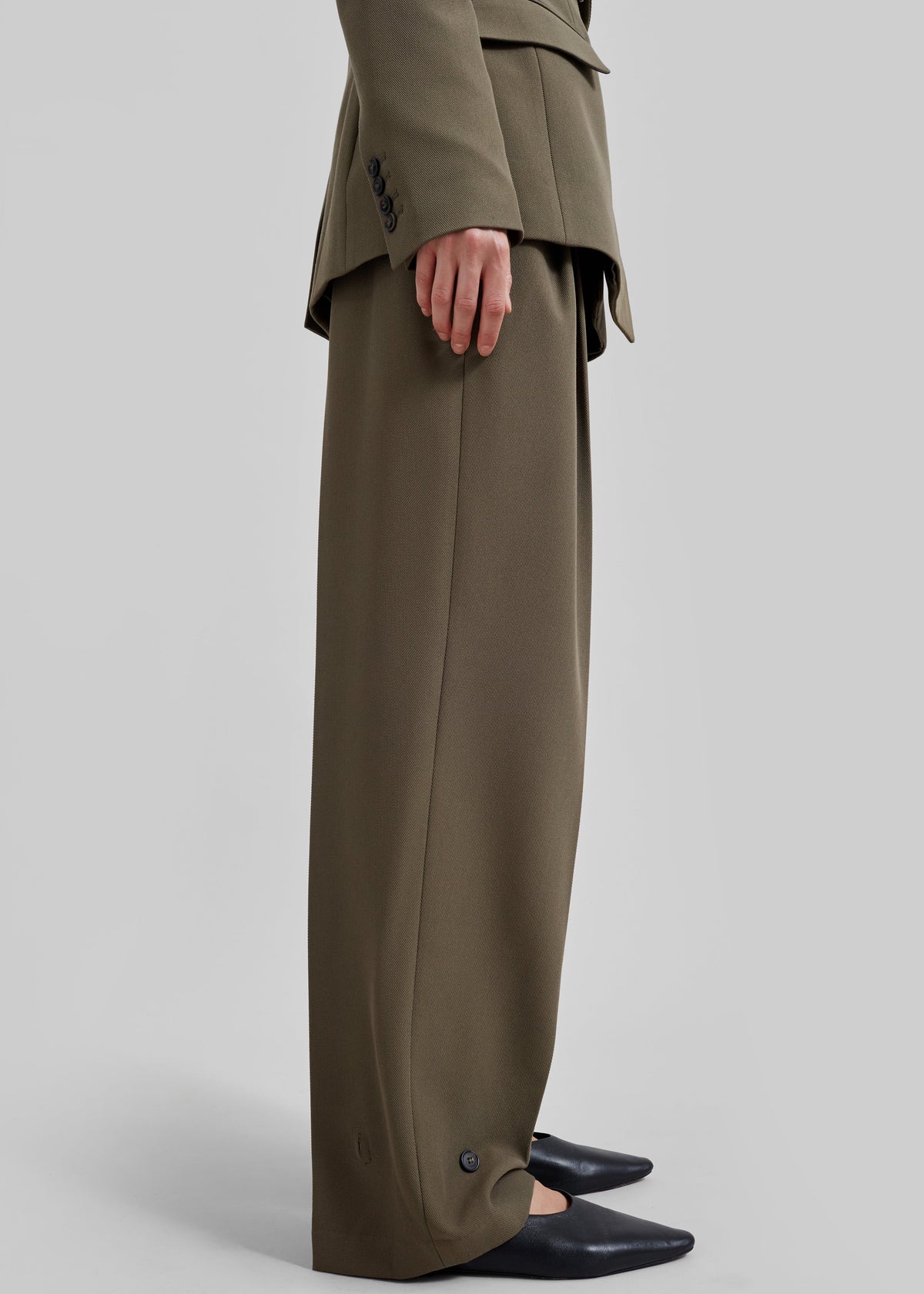 Dina Pleated Trousers - Khaki β view 12 of 16