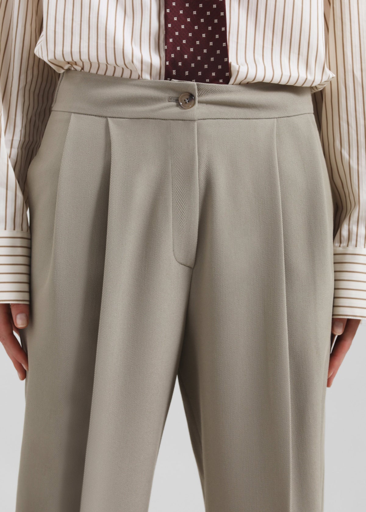 Dina Pleated Trousers - Light Taupe β view 4 of 8