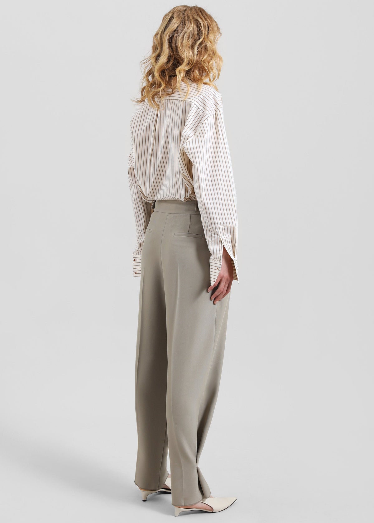 Dina Pleated Trousers - Light Taupe β view 7 of 8