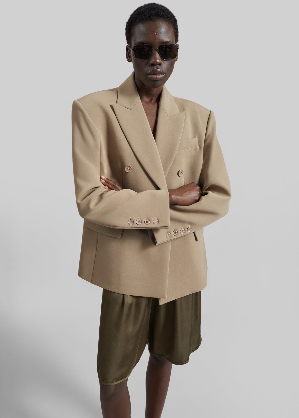 Doyer Cinched Blazer - Beige β view 8 of 10
