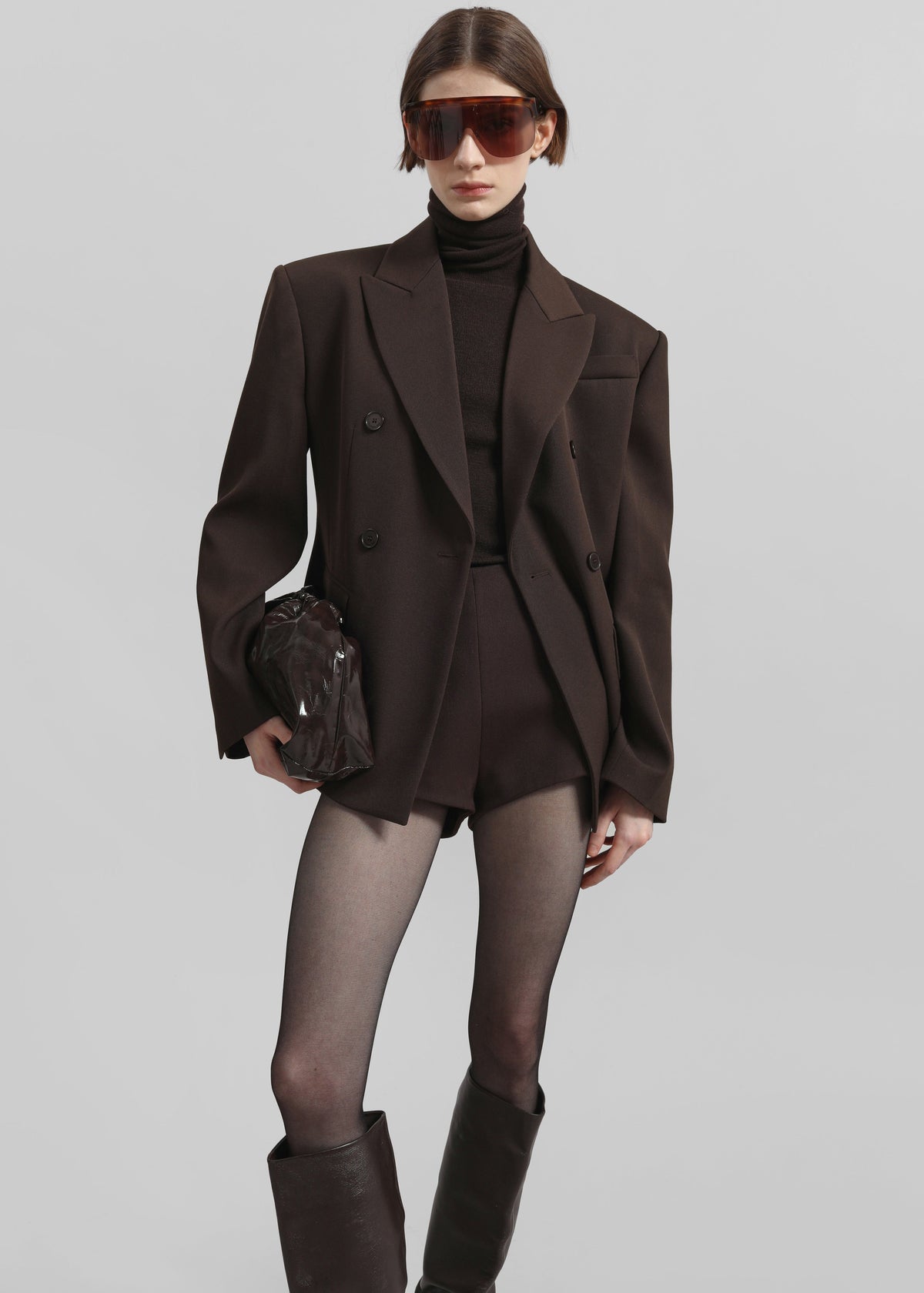 Doyer Cinched Blazer - Brown β view 1 of 7