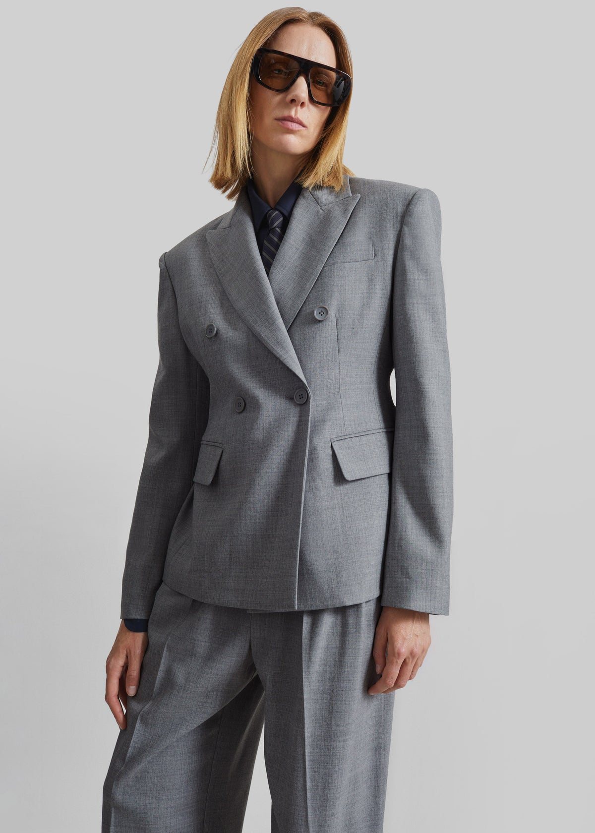 Doyer Cinched Blazer - Light Grey β view 5 of 7