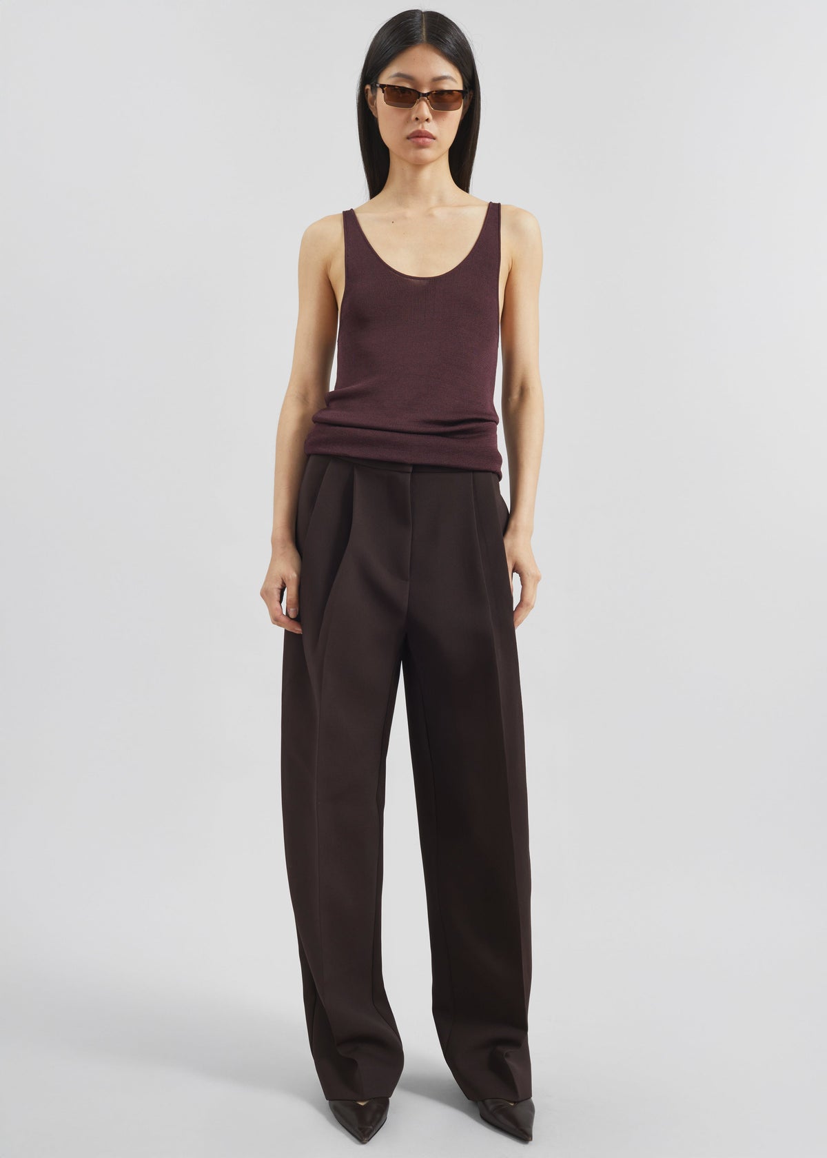 Doyer Pleated Trousers - Brown β view 7 of 10