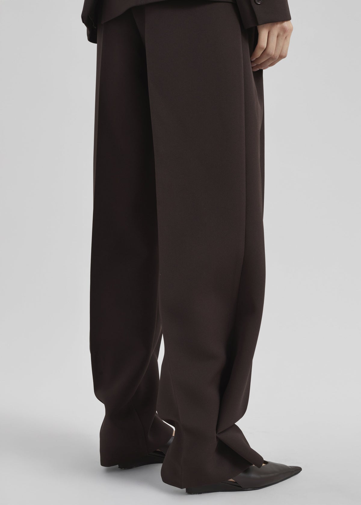 Doyer Pleated Trousers - Brown β view 3 of 10