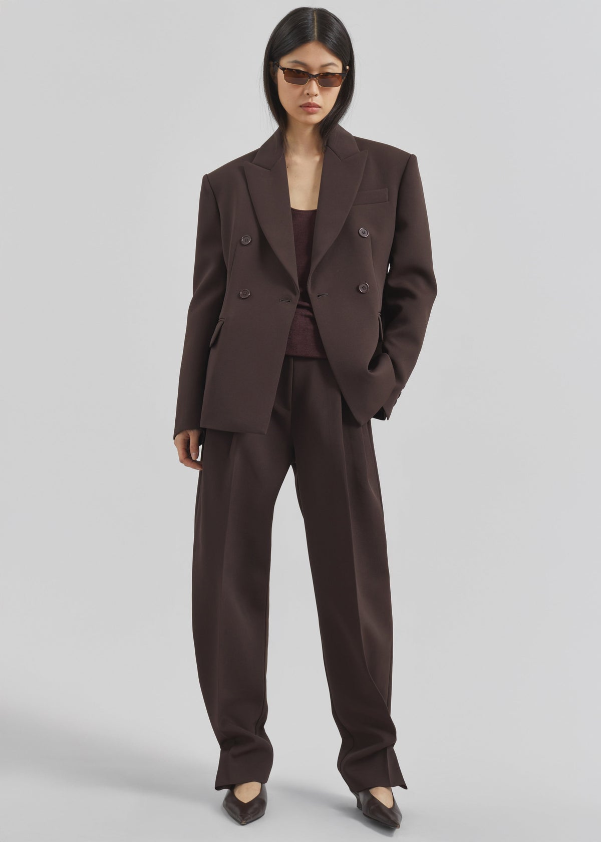 Doyer Pleated Trousers - Brown β view 8 of 10