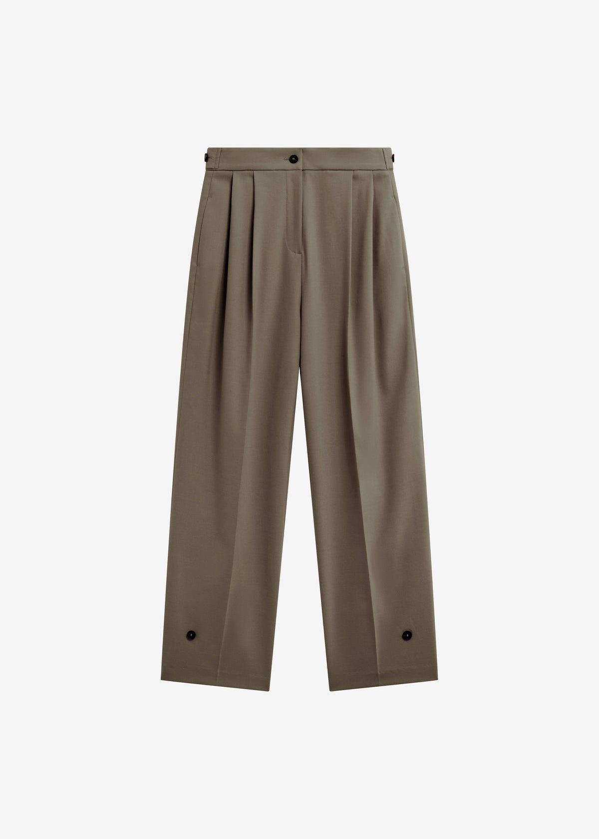 Doyer Pleated Trousers - Moss Green β view 8 of 8