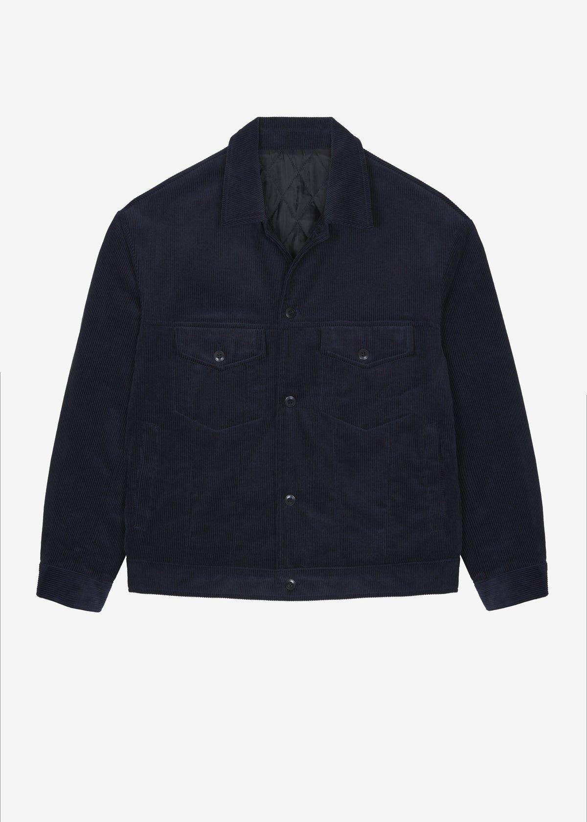 Dresden Quilted Corduroy Jacket - Navy β view 8 of 8