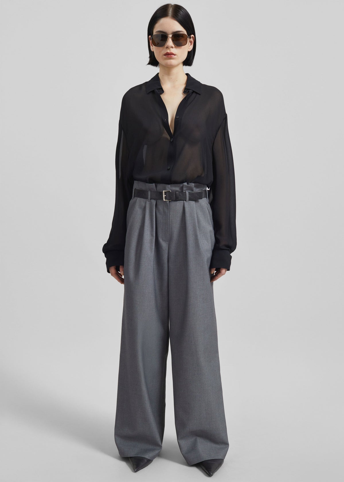Dulverton Pleated Trousers - Grey β view 4 of 8