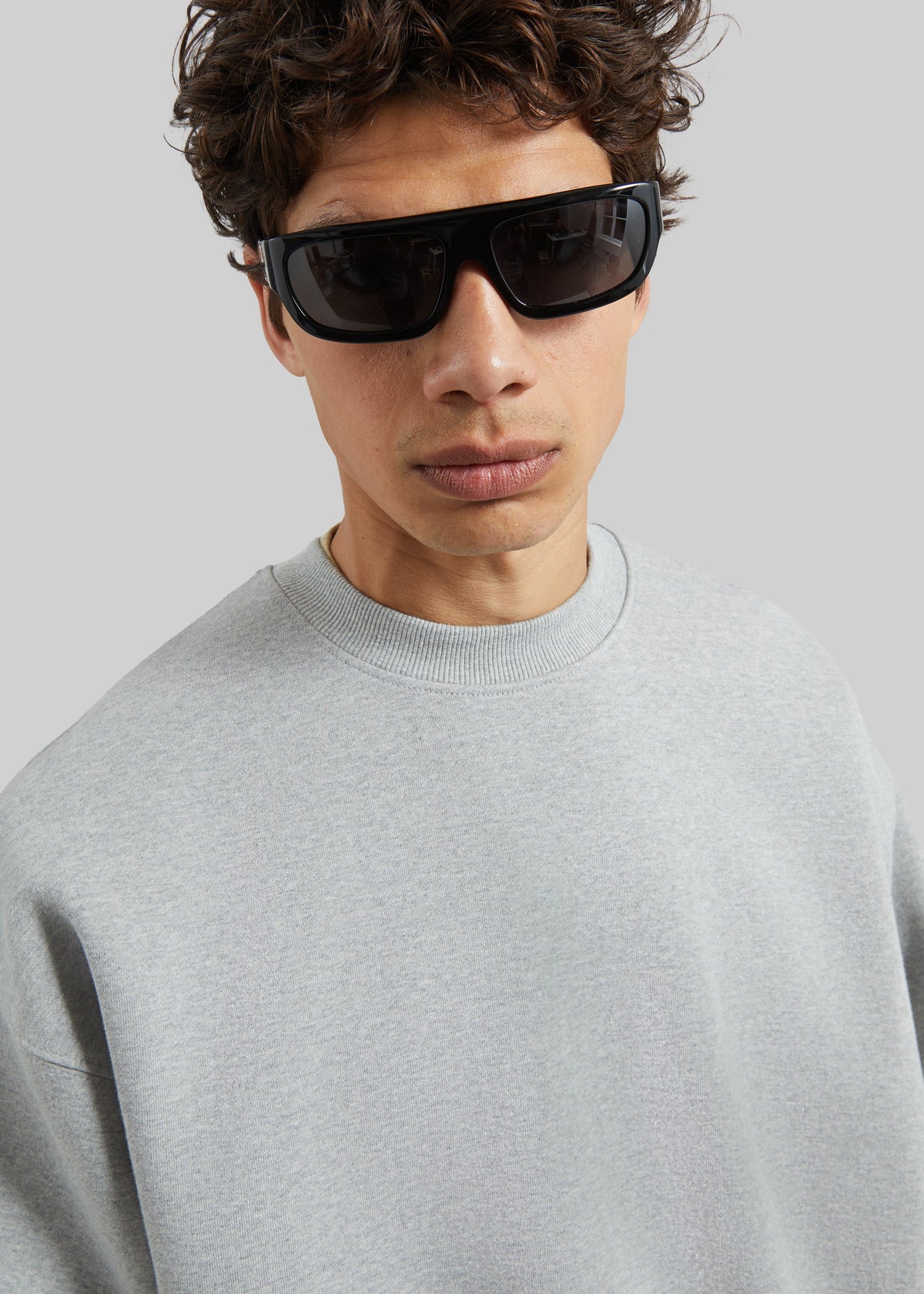 Dunloy Oversized Sweatshirt - Light Grey β view 3 of 6