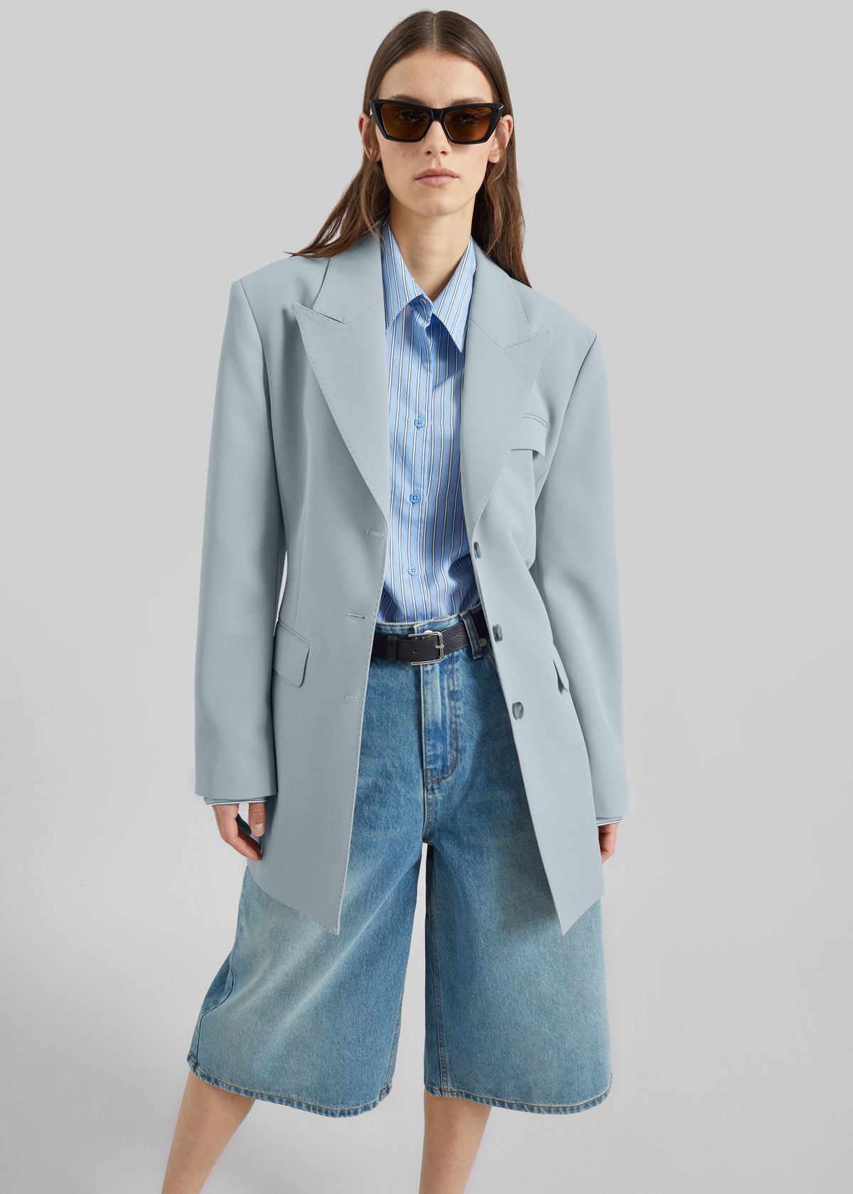 Duved Cinched Blazer - Slate Grey β view 6 of 9