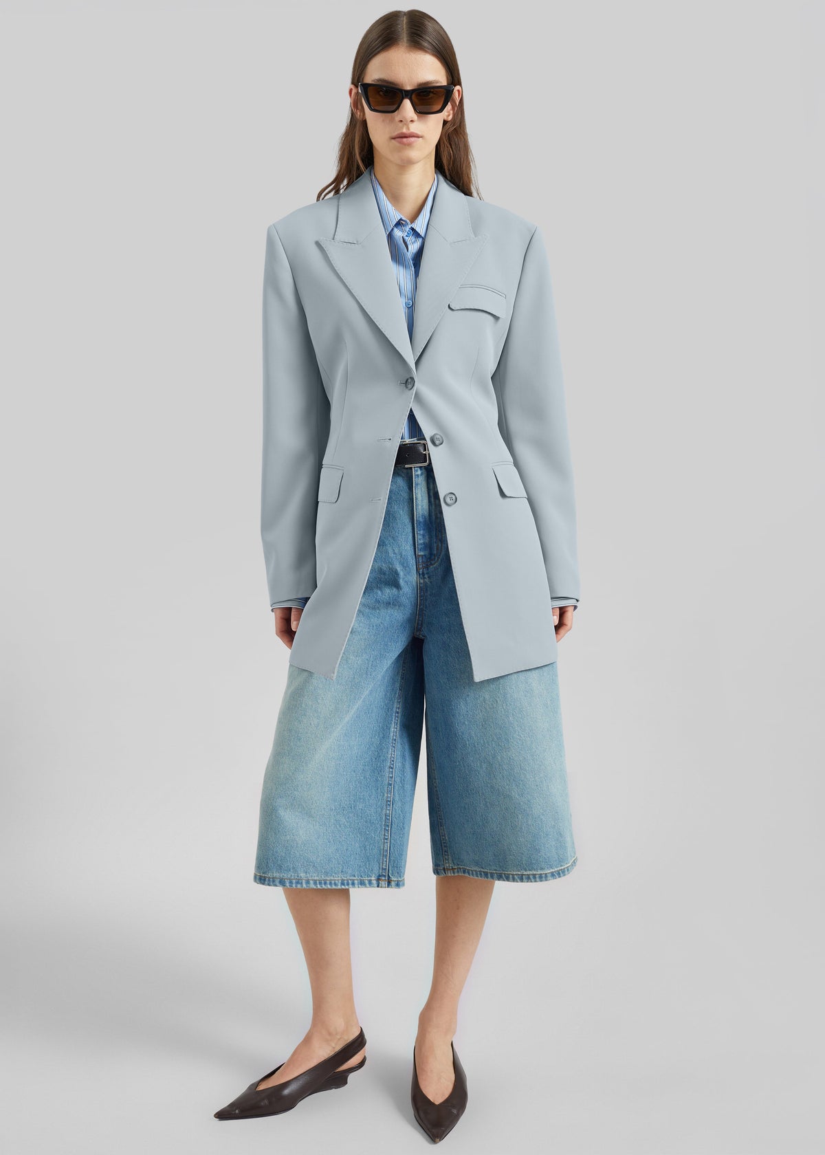 Duved Cinched Blazer - Slate Grey β view 3 of 9