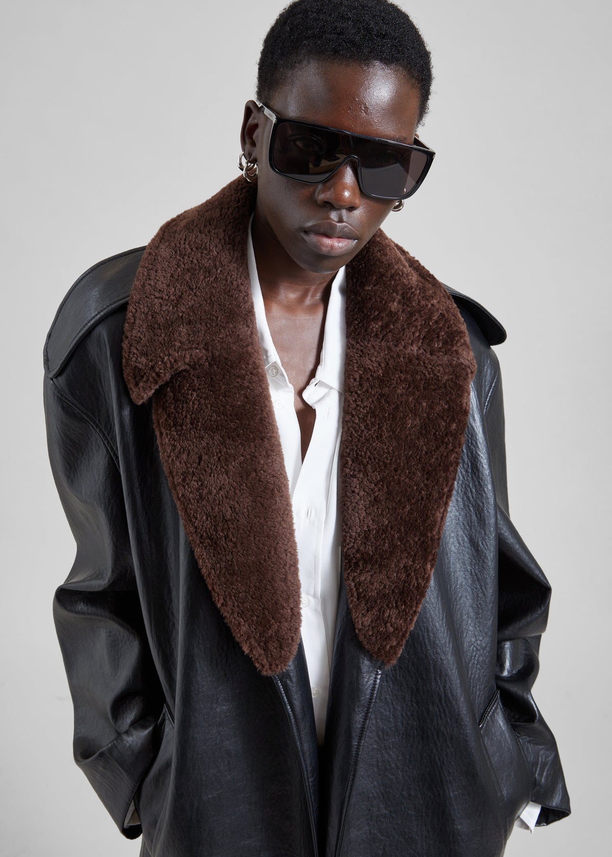 Edra Removable Collar Trench Coat - Black β view 7 of 8
