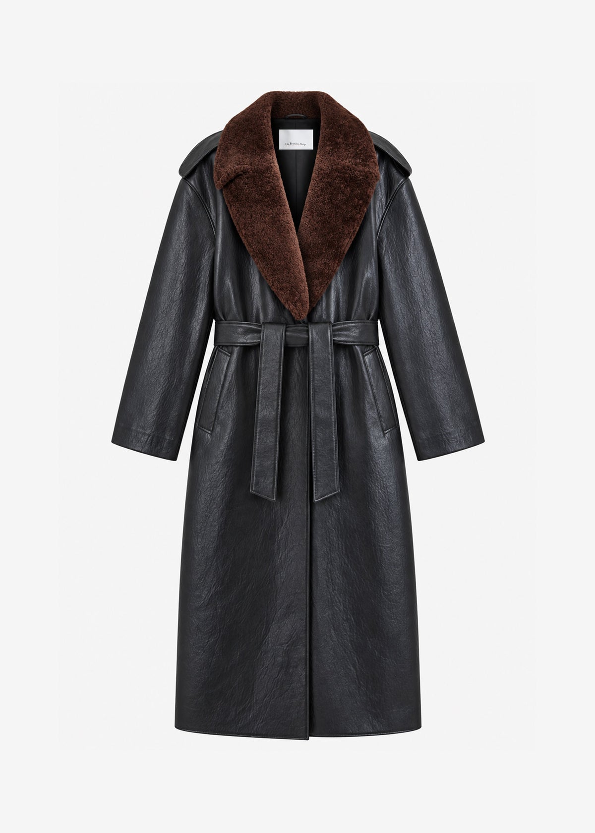 Edra Removable Collar Trench Coat - Black β view 8 of 8
