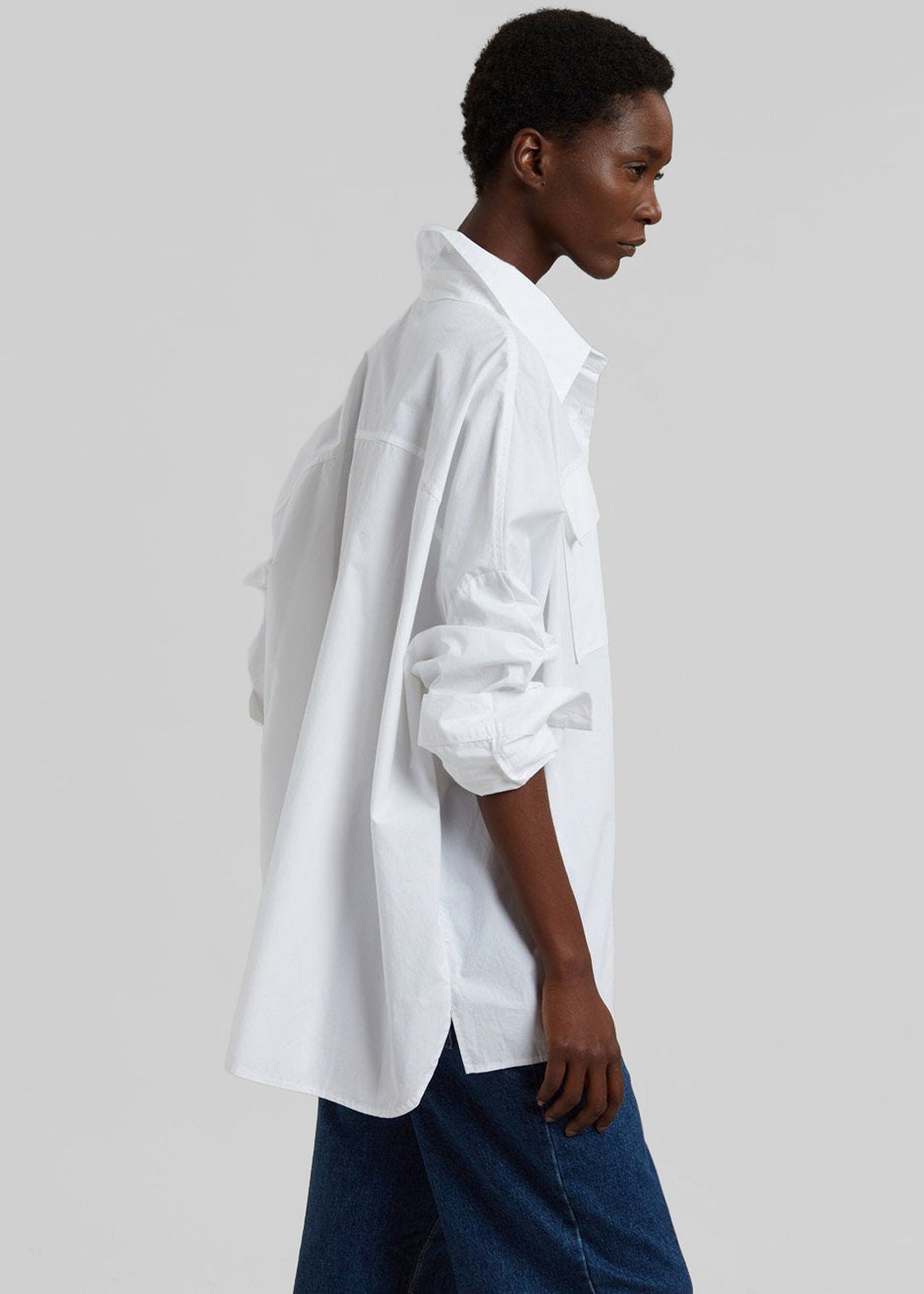 Elara Oversized Shirt - Optic White β view 6 of 8