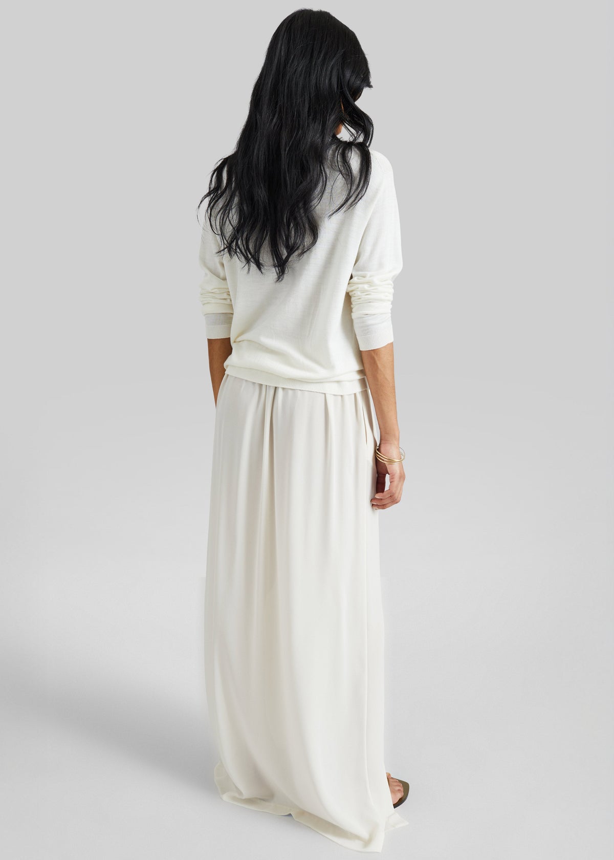 Elie Silk Fluid Maxi Skirt - Ivory β view 5 of 6