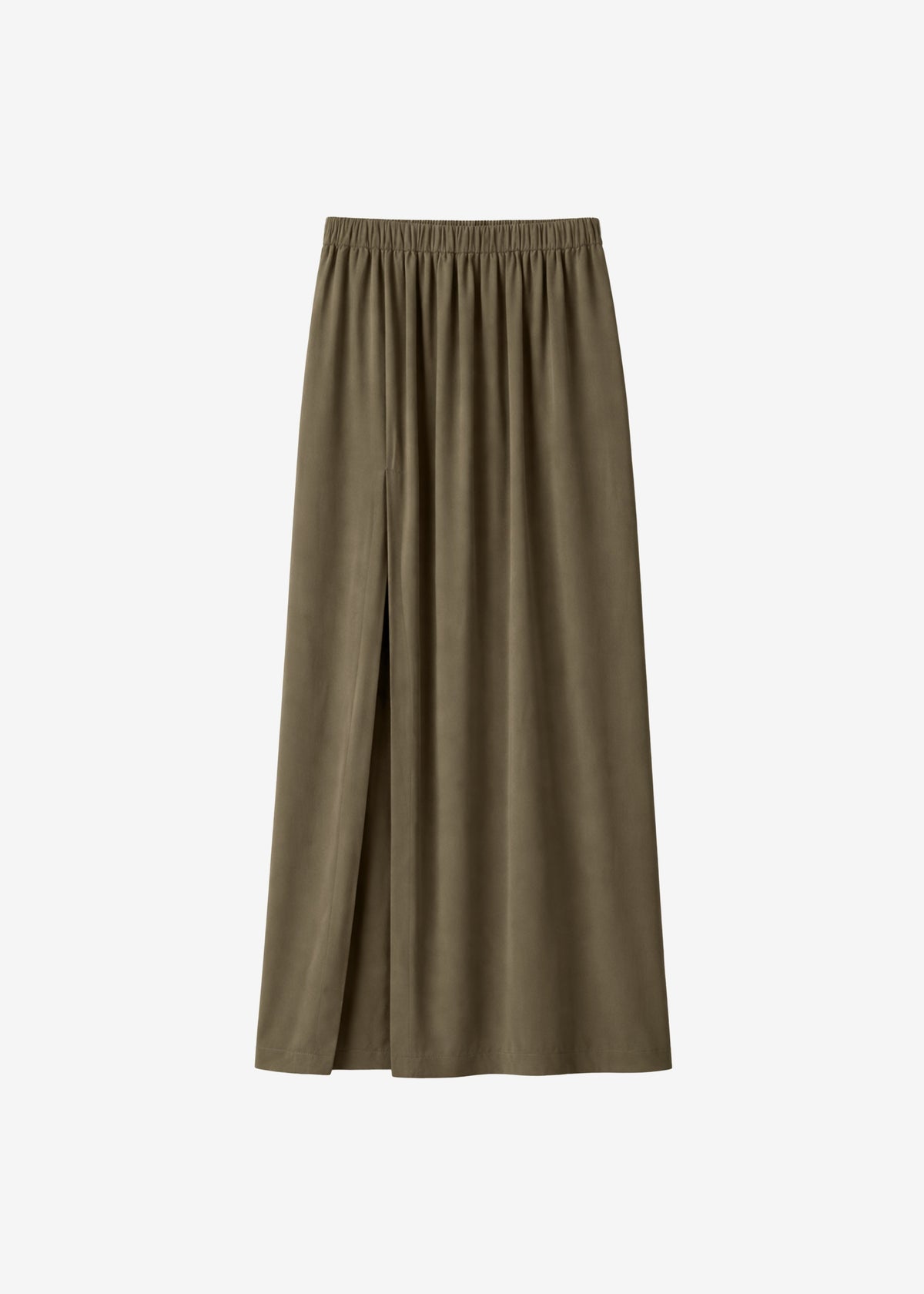 Elie Silk Fluid Maxi Skirt - Olive β view 8 of 8