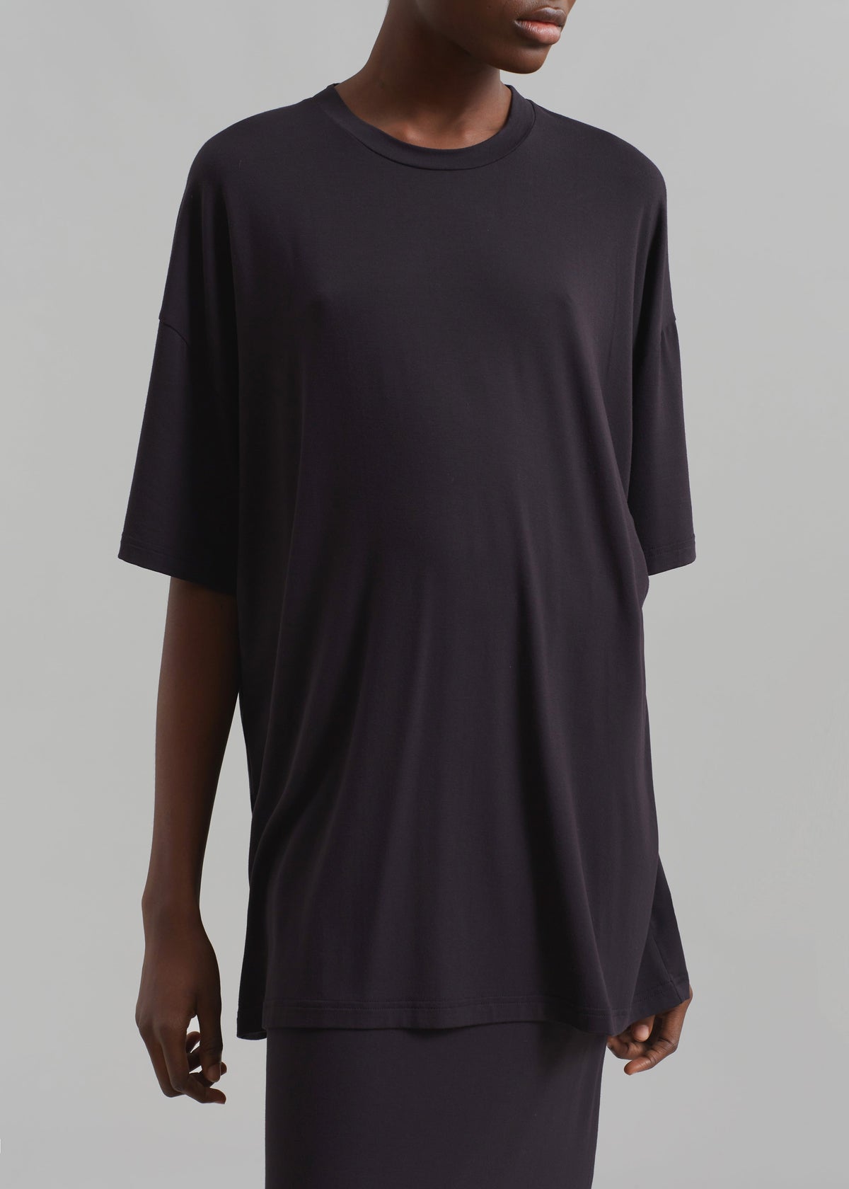 Ella Boxy Tee - Dark Plum β view 4 of 11