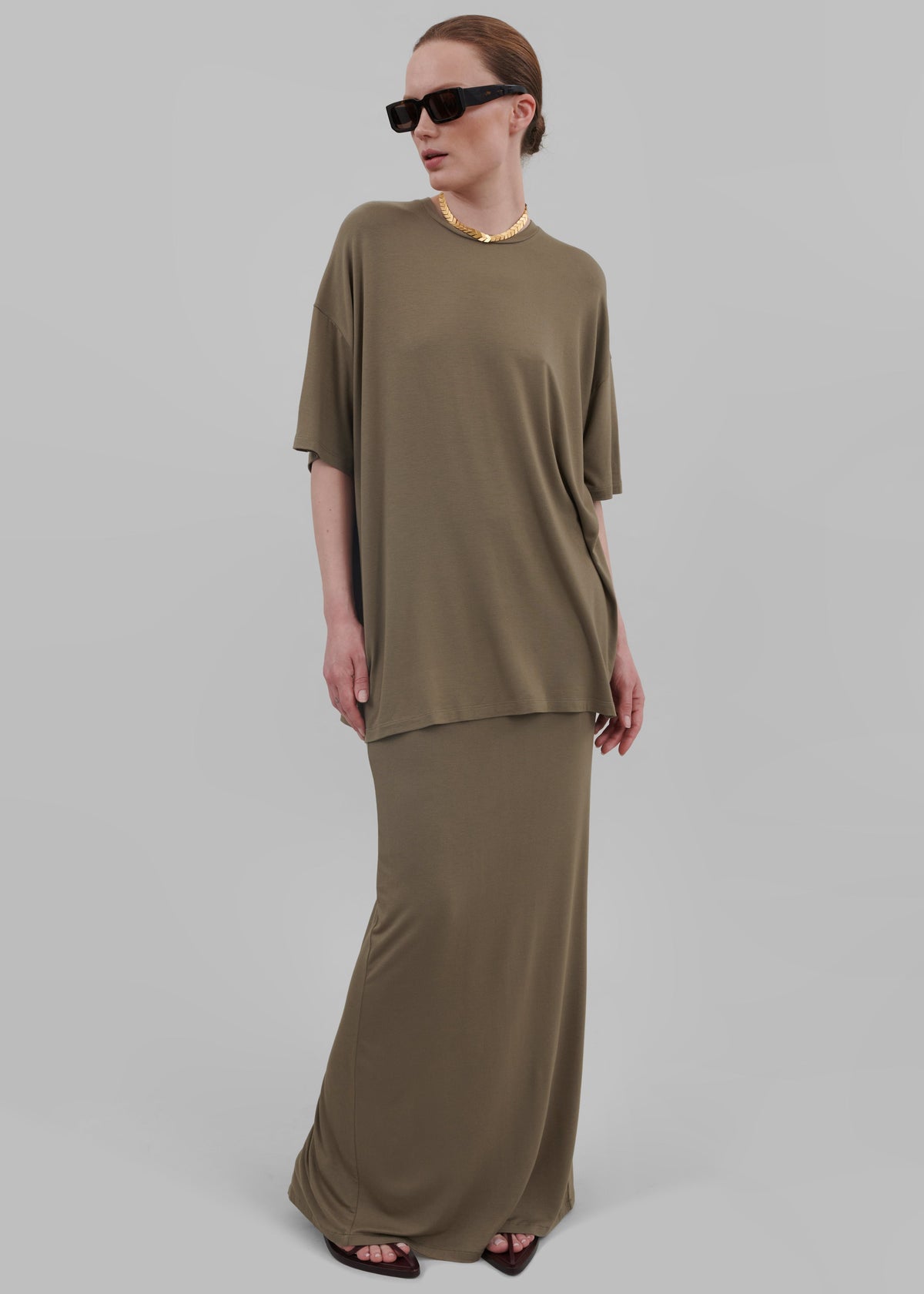Ella Maxi Skirt - Khaki Brown β view 8 of 10
