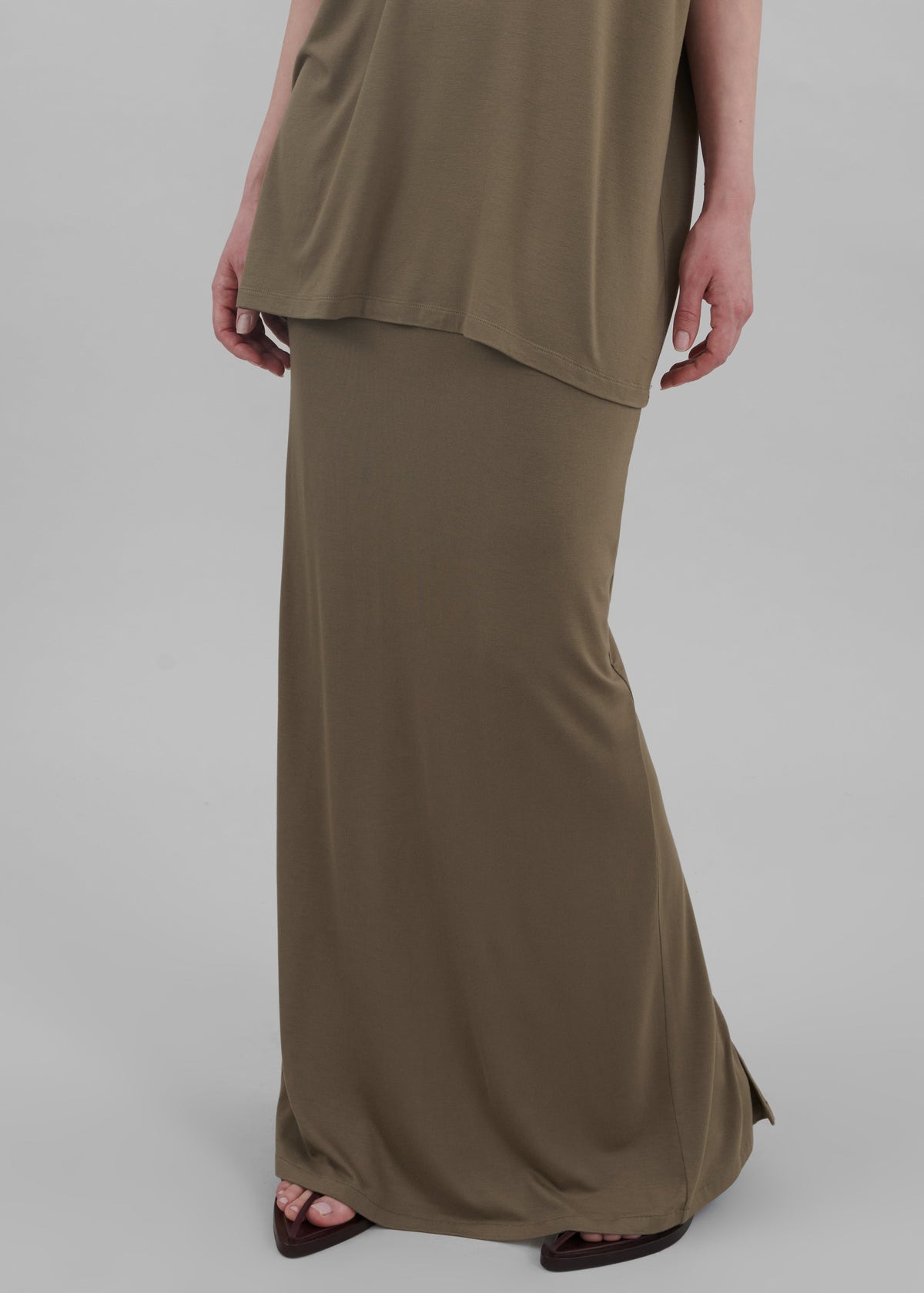 Ella Maxi Skirt - Khaki Brown β view 3 of 10