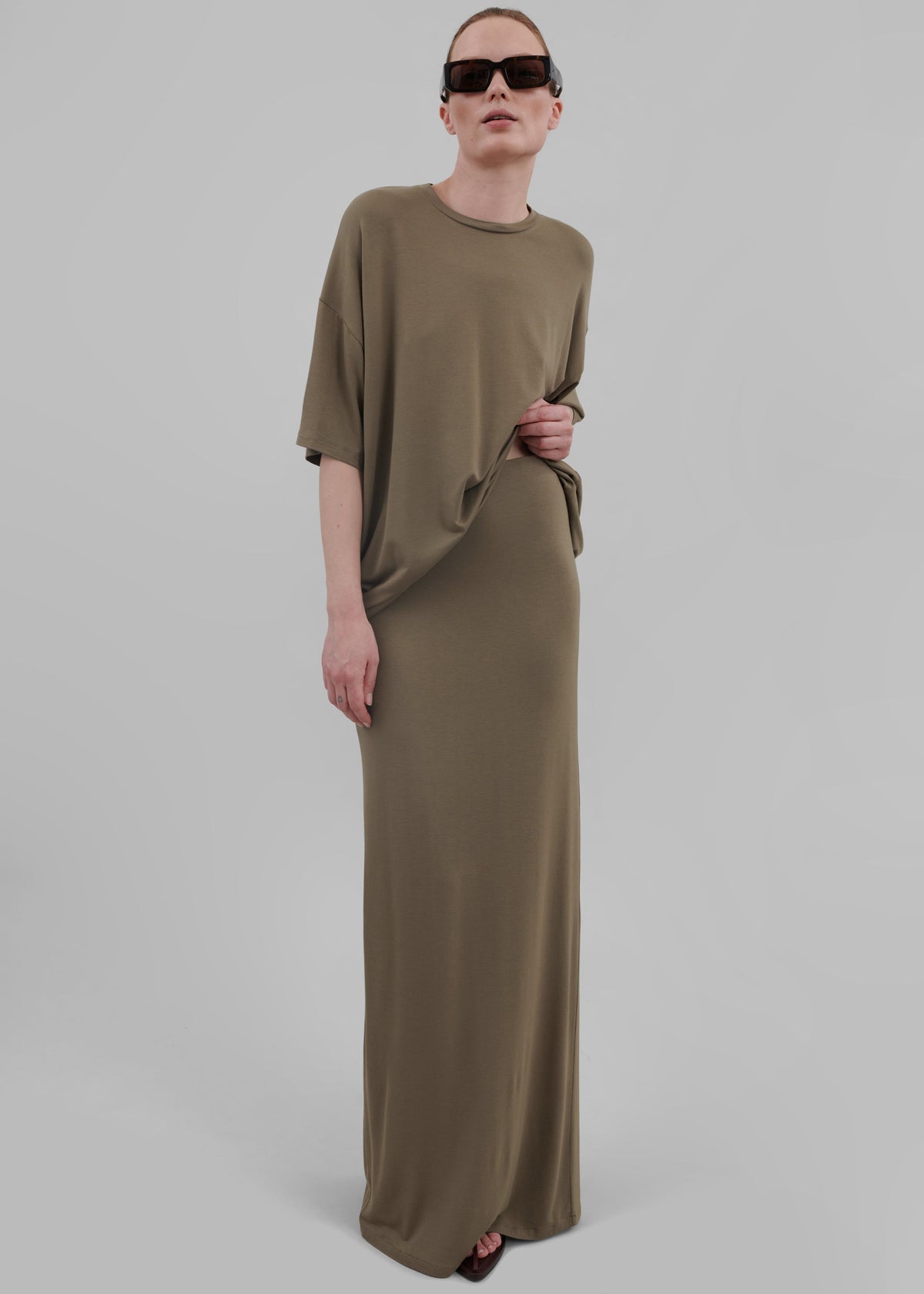 Ella Maxi Skirt - Khaki Brown β view 2 of 10
