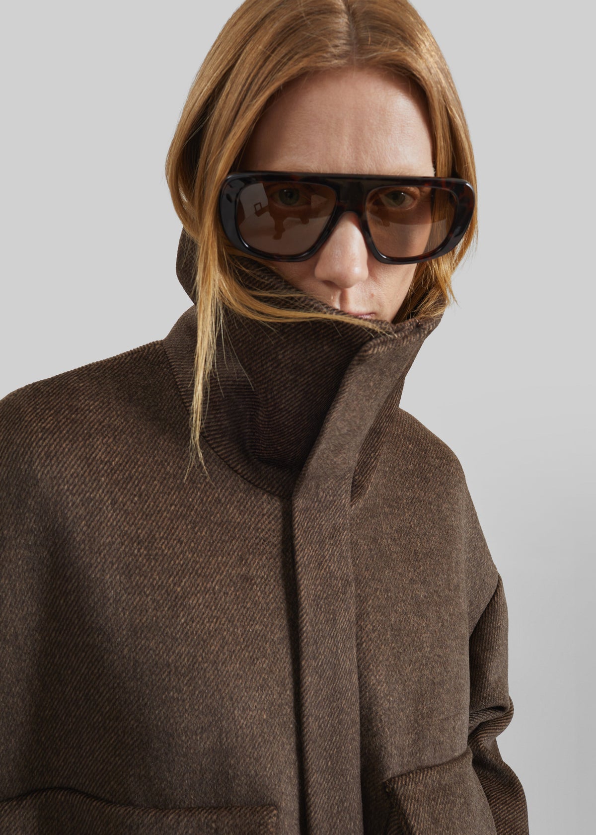 Elle Aviator Jacket - Brown Melange β view 3 of 9