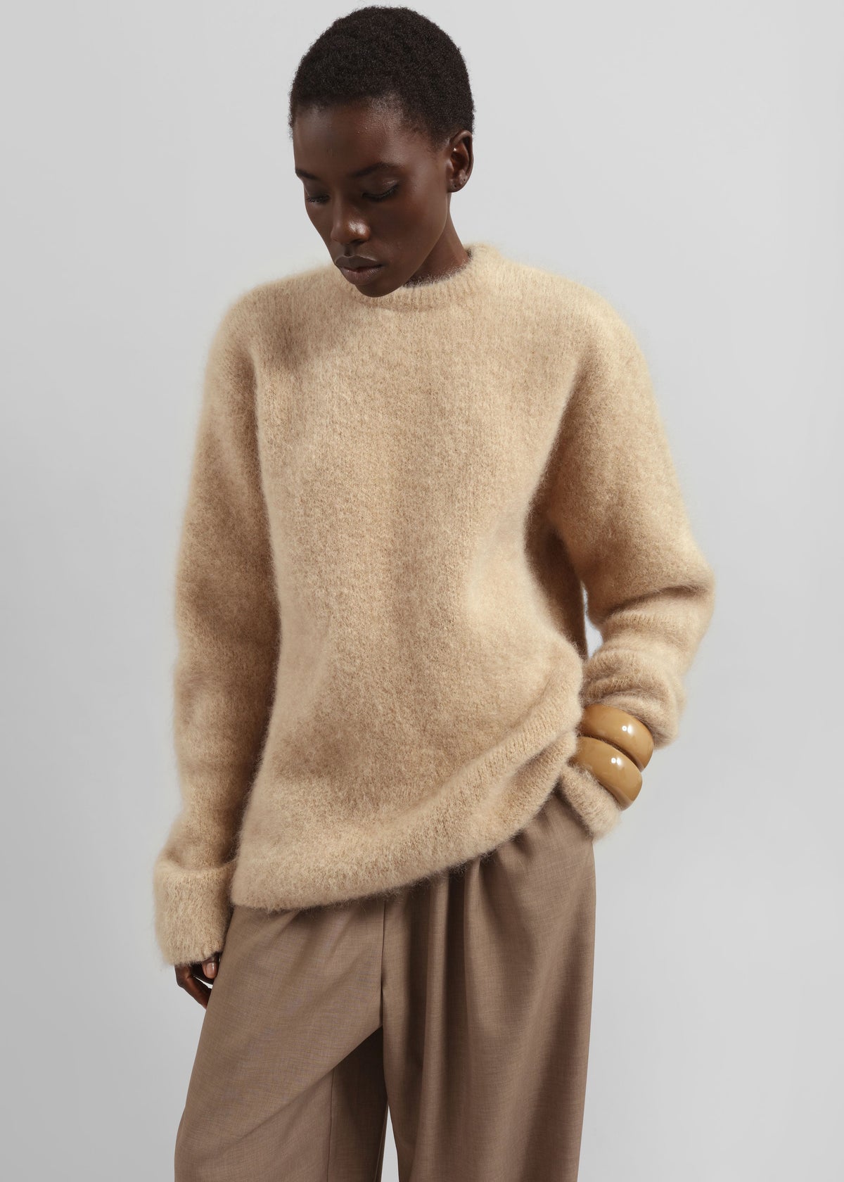 Ellery Mohair Crewneck Sweater - Beige β view 6 of 9