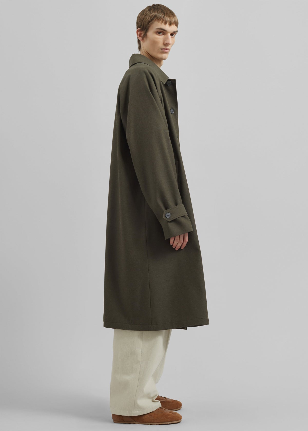Emil Wool-Blend Trench - Army Green β view 4 of 9