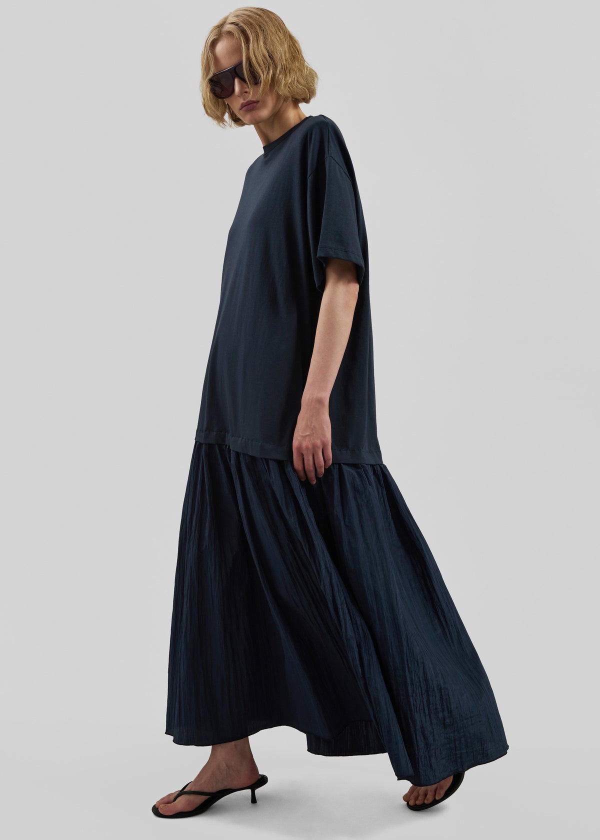 Endell Drop-Waist T-Shirt Dress - Navy β view 5 of 9